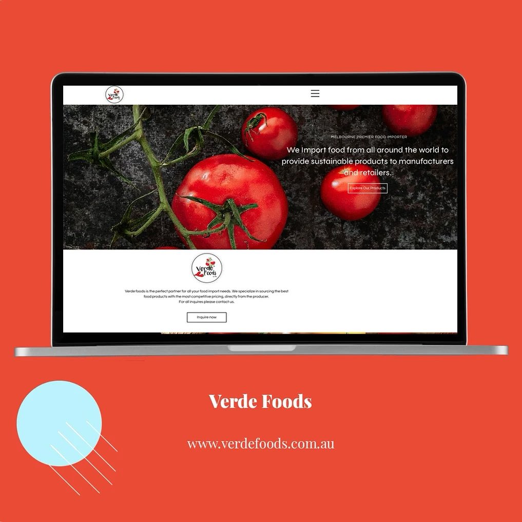 Verde foods. #webdesign #website #tannagirlcreativedesign #food imports