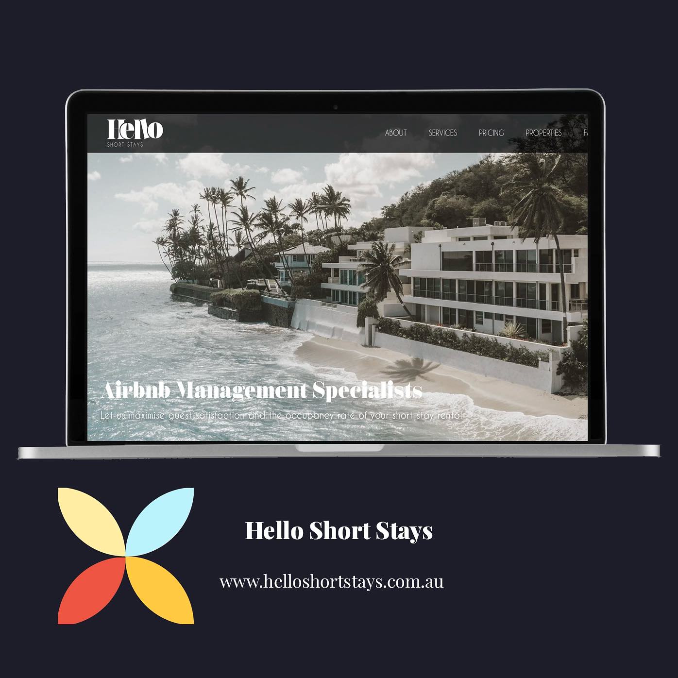 Hello short stays. Airbnb management #website #webdesign #webdesigner #tannagirlcreativedesign