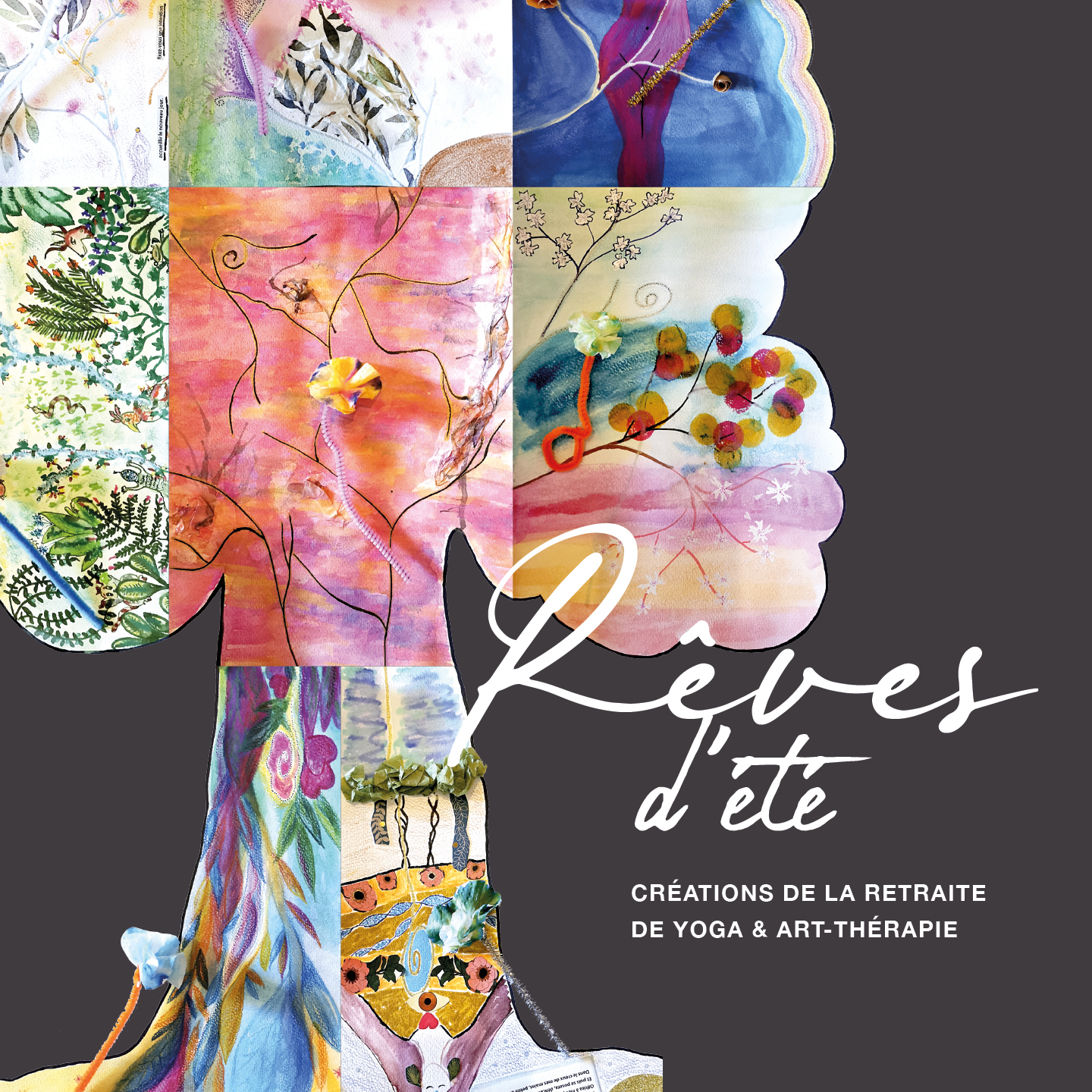 * CREATIONS PUISSANTES *
Notre dernière retraite de yoga et art-thérapie, avec @anouck.rivet , s'intitulait "Rêves d'Eté". L'idée était d'inspirer aux participantes l'envie de réaliser leurs plus beaux rêves.
Le samedi, elles ont d'abord créé chacune sur une feuille, une part de leur vision. Elles ont déposé dans la matière la couleur de leurs émotions et ont testé bon nombre d'expériences sensorielles. Elles ont dessiné, peint, découpé, gratté, collé, estampé... et ce, en toute liberté.
Enfin presque ! Car elles devaient également respecter un cadre précis (à l'image des contraintes de leurs vies) et honorer des lignes encrées (symboles de leurs blessures passées). Car il n'y a qu'ainsi que l'on peut se construire une vision claire de l'avenir.
Elles ont ensuite fabriqué une fleur, aux couleurs de leur univers. Objet délicat qu'elles imaginaient uniquement en lien avec leur création.
Et SURPRISE ! Le dimanche, elles découvrirent que toutes leurs âmes cohabitaient au sein du même arbre de vie. Que les contraintes de certaines étaient similaires à d'autres. Que les cicatrices des unes, reflétaient celles des autres. Et que leur fleur, cette part d'elle-même, pouvait trouver sa place et s'épanouir dans un autre cadre que le leur.
Nous sommes toutes reliées au grand Tout. Et c'est parfois en nous connectant à l'autre, et en sortant de notre zone de confort, que notre fleur intérieur révèle sa beauté et prend toute son ampleur.
© Créations des participantes de Rêves d'Eté (avec leurs autorisations).
---------
🌸 Conceptrice graphique et art-thérapeute, spécialisée en lignée maternelle, féminin sacré et périnatalité, j'accompagne les femmes et adolescentes à (re)découvrir la beauté cachée dans leur histoire.
www.unpasunepage.fr
#artthérapie #arttherapie #instaart #instaartist #retraitecreative #feutres #peinture #dessinintuitif #arbredevie #oeuvrecollective #œuvredart #artenfrance #ateliercreatif #pastelsec #créativité #couleursvives #féminitésacrée #unpasunepage #collageart #dessiner #peindre #graphisme #fleurenpapier #loisirscreatifs #intuition #lebeau #créer