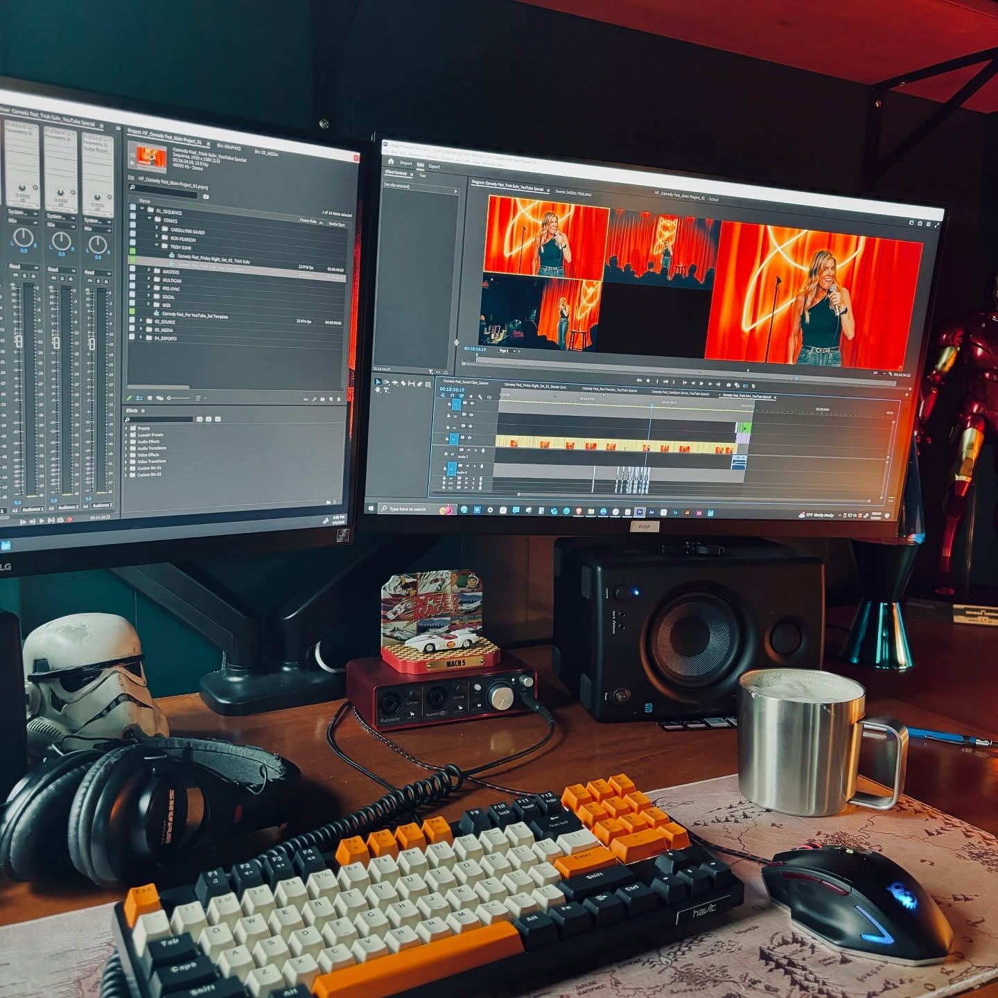 Editing team hard at work to launch our original comedy content series captured at this year’s @honestfoxcomedy fest! First up will be a showcase set from @trishsuhr!
#standupcomedy #trishsuhr #comedyfestival