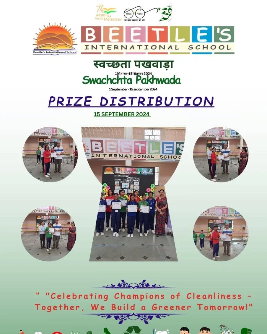 "Celebrating the true spirit of service! π
β¨ A big congratulations to the incredible volunteers who led the way during Swachhata Pakhwada, making our campus cleaner and greener π±πͺ Today, we honor your dedication and hard work with well-deserved awards. Let's keep up the momentum for a cleaner future! π#jaipurschools #CBSE #india #SwachhataPakhwada #CleanAndGreen #SchoolPride #PrizeDistributionDay #Changemakers"