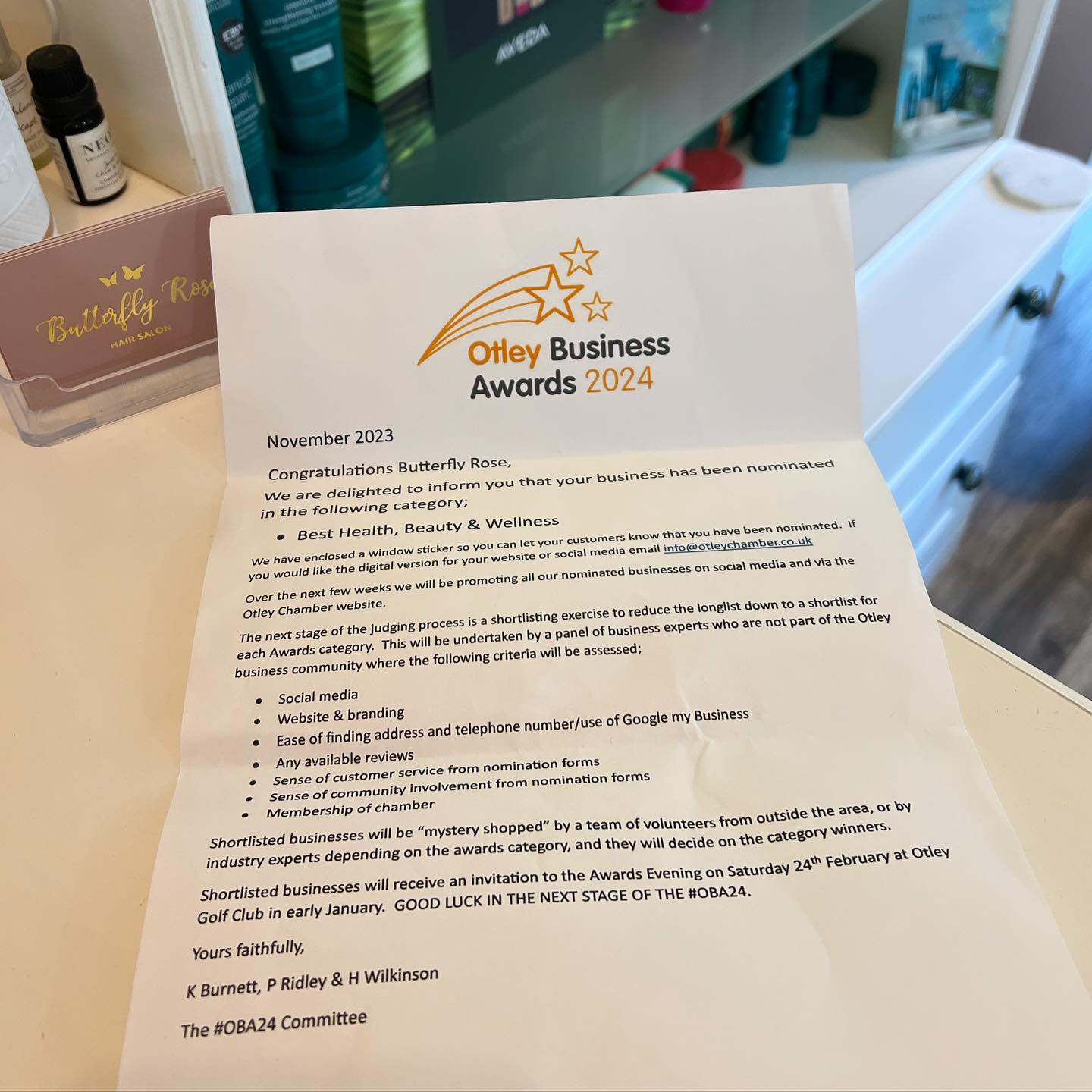 Wahoo! ๐
A huge thankyou to our fabulous clients for voting for us! it means so so much โค๏ธ
Everything crossed for the next stage๐ค๐ป
#otleybusinessawards2024 #OBA24 #otleyhairsalon