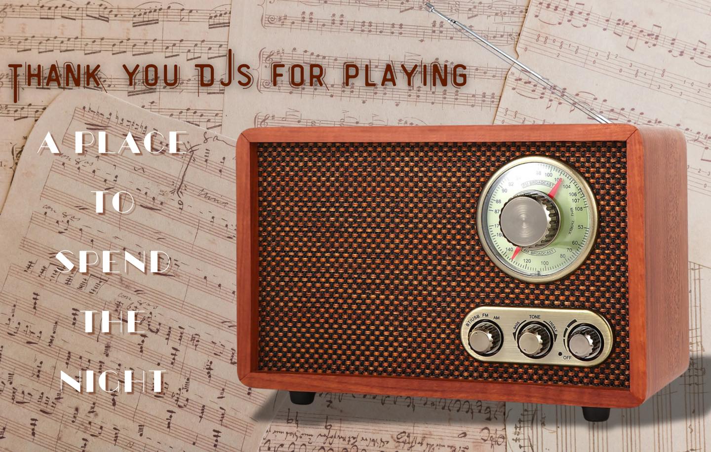 A big thank you to all the DJs spinning “A Place to Spend the Night”! We’re grateful for your support and for helping share our music with your listeners.
Haven’t had the chance to hear it on the radio yet? Call and request it on your favorite stations today!
