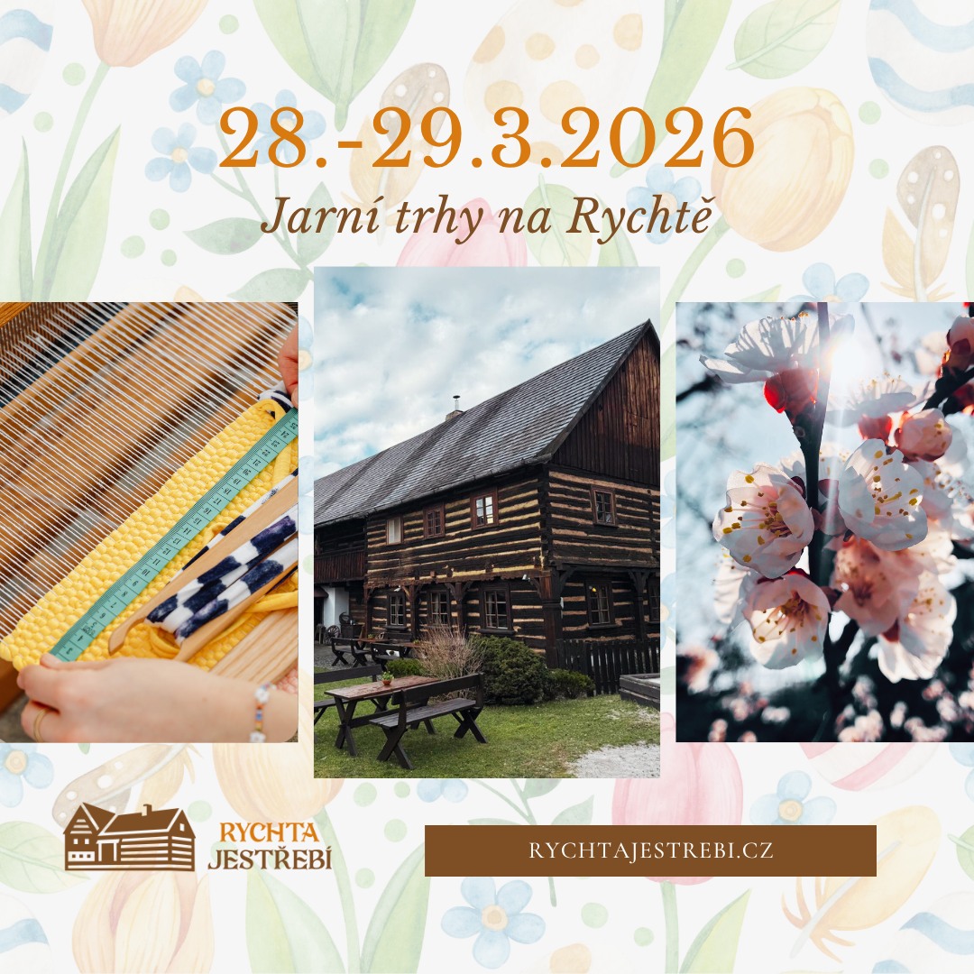 Dnes a zítra na Rychtě!
Přijďte si užít regionální výrobky, rukodělné produkty, dílničky pro děti i inspiraci na jarní výzdobu. Dobré jídlo, výběrová káva a arménské grilování k tomu – stačí dorazit a být u toho. Těšíme se na vás.