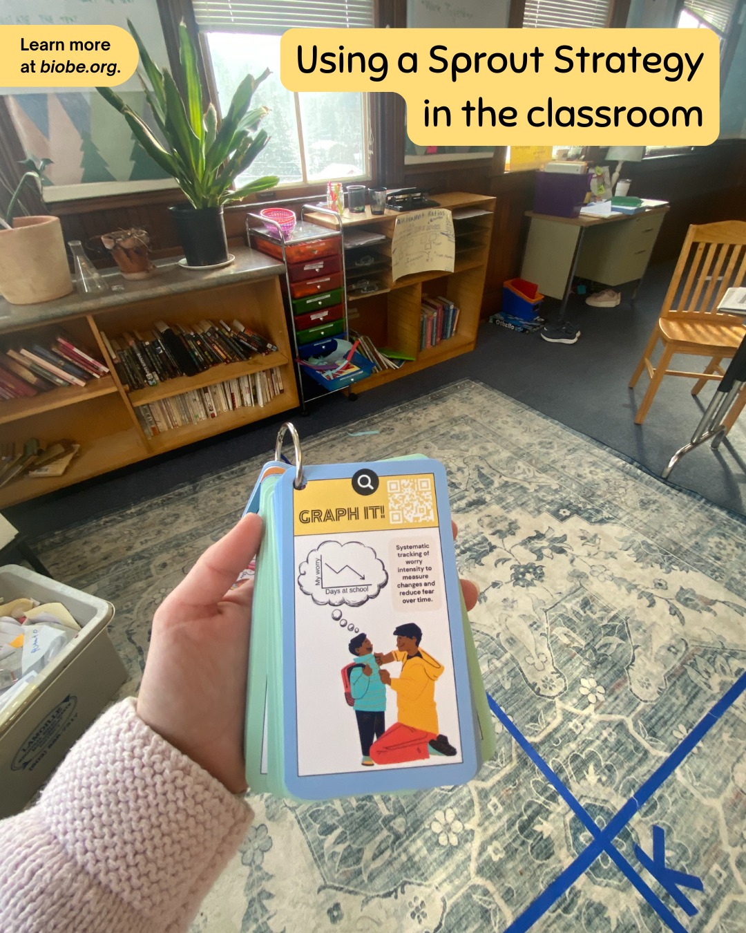 “Graph it!” helps kids track how big a feeling is, and notice how it changes over time. When they can see their feelings shift, it builds perspective and confidence. 📊📈
In the classroom, you might try:
• Tracking nerves before and after a test
• Mapping excitement leading up to a break or special event
• Checking in at the start and end of a lesson to see how students are feeling
• Using it as a quick group check-in to understand confidence or stress levels
Over time, kids start to notice that those big feelings don’t stay at a 10 forever.
Find your first three tools for free at sprout.biobe.org or learn more at biobe.org/sprout 🍎