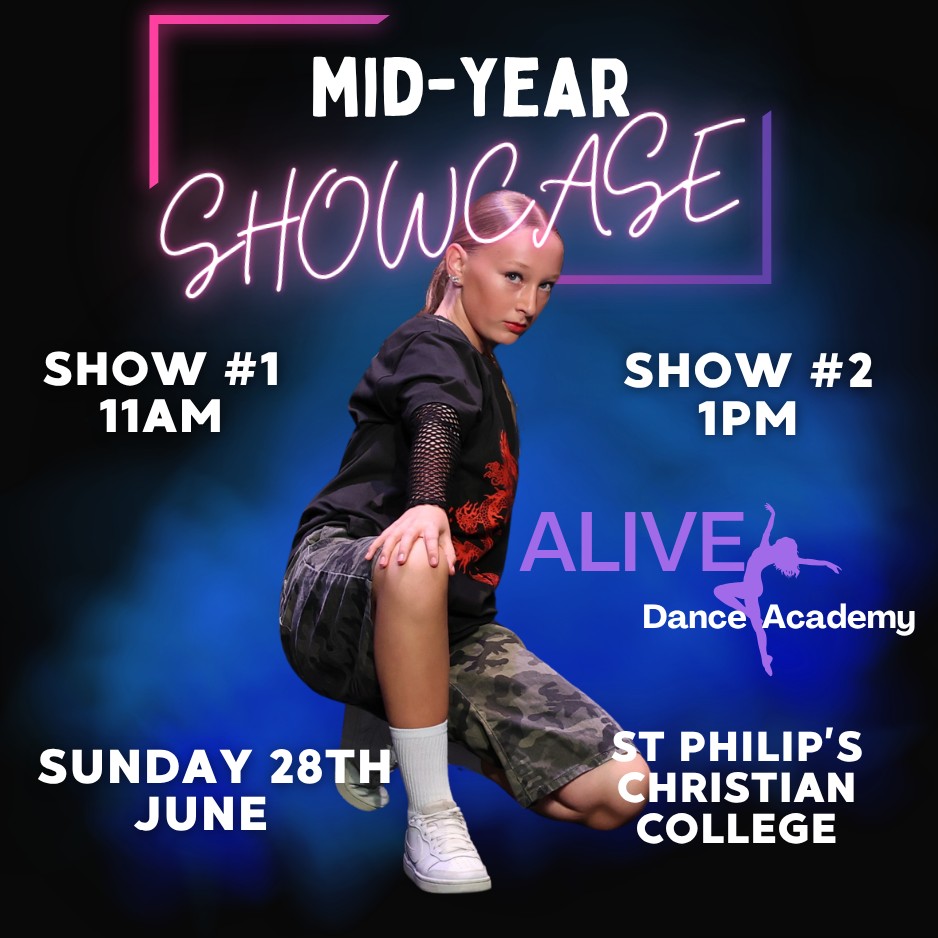 β¨ MID-YEAR SHOWCASE 2026 β¨
Our dancers are getting ready to hit the stage and we cannot wait to share these incredible performances with you!
π Sunday 28th June
π St Philipβs Christian College
β° Show #1 β 11AM (Mini Movers, Twinkle Toes, K-3)
β° Show #2 β 1PM ( Y4+)
Tickets on sale soon ποΈ Stay tuned for all the details!