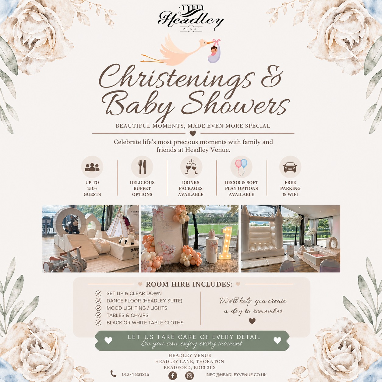 Tiny toes, big celebrations 🤍
From baby showers to Christenings, Headley Venue is made for the moments you’ll remember forever, with space to celebrate, eat well, & soak it all in 🫶
Message us for availability ✨