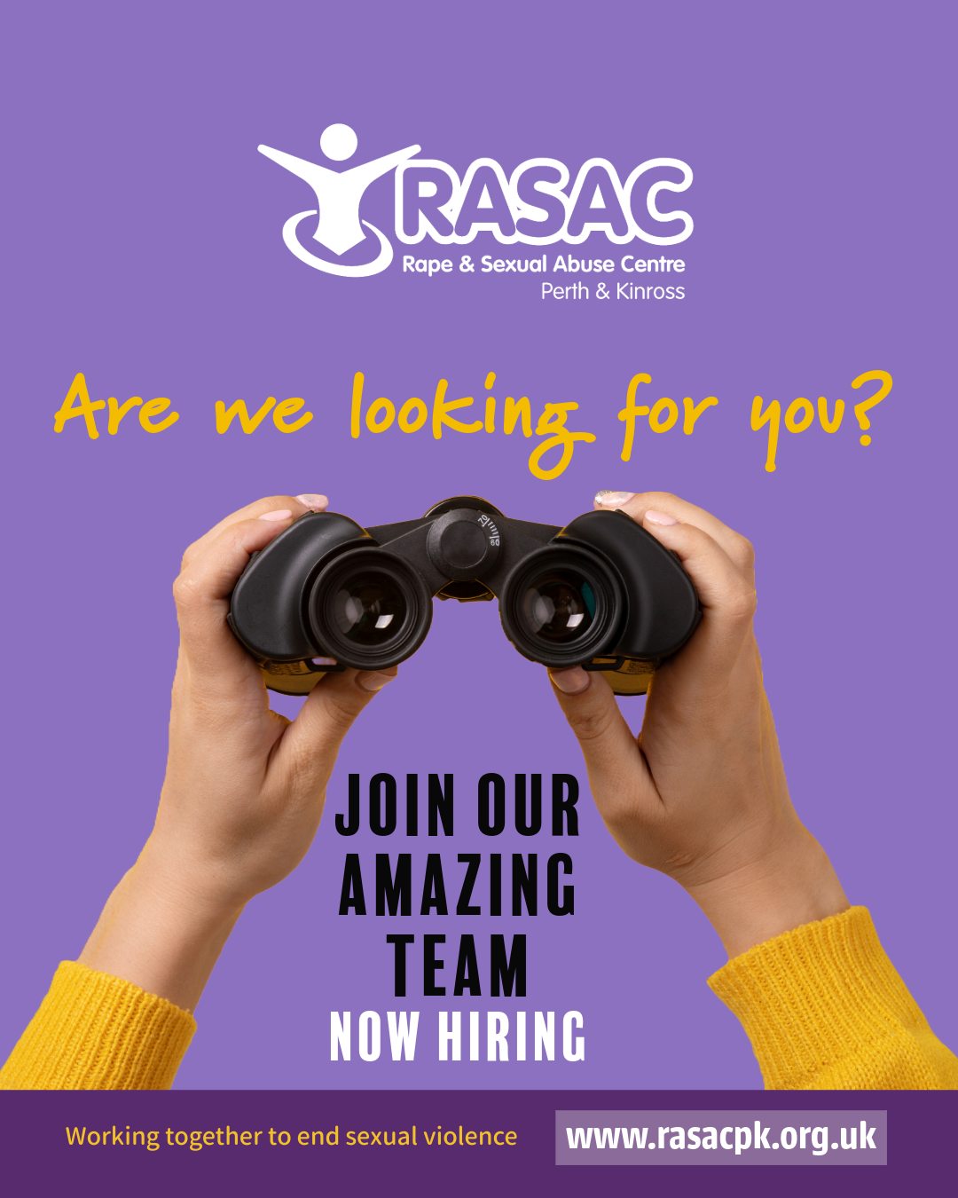 Are you what we are looking for? - 3 Job roles on offer 👀
👉Young People and Families Therapeutic Support Worker x2
👉Support Services Team Leader
Check out the opportunities on Goodmove - links for each role below
💜Young People and Families Therapeutic Support Worker x2
💜£32,472 pro-rata
💜30-hour post and 35-hour post available, salary pro rata for part time. Both posts are fixed term until March 2027 and future funding will be actively sought.
💜Closing date for applications: Monday 1st June 2026 at midnight.
👉To apply : https://goodmoves.org/vacancy/a4sP1000001ZCAcIAO/young-people-and-families-therapeutic-support-worker?distance=8.04672&keywords=rasac
👉https://goodmoves.org/vacancy/a4sP1000001hWGzIAM/young-people-families-therapeutic-support-worker?distance=8.04672&keywords=rasac
------------------------------------------------------------
💜Support Services Team Leader
💜£36,756 pro-rata
💜28 hours a week. Fixed term until March 2027, future funding will be actively sought.
💜Closing date for applications: Monday 1st June 2026 at midnight.
👉https://goodmoves.org/vacancy/a4sP1000001hW5hIAE/support-services-team-leader?distance=8.04672&keywords=rasac
#rasacpk #feminism #endsexualviolence #PerthandKinross #TraumaInformedPrctice #EndViolenceAgainstWomen #listenbelievesupport Are you what we are looking for? - 3 Job roles on offer 👀
👉Young People and Families Therapeutic Support Worker x2
👉Support Services Team Leader
Check out the opportunities on Goodmove - links for each role below
💜Young People and Families Therapeutic Support Worker x2
💜£32,472 pro-rata
💜30-hour post and 35-hour post available, salary pro rata for part time. Both posts are fixed term until March 2027 and future funding will be actively sought.
💜Closing date for applications: Monday 1st June 2026 at midnight.
👉To apply : https://goodmoves.org/vacancy/a4sP1000001ZCAcIAO/young-people-and-families-therapeutic-support-worker?distance=8.04672&keywords=rasac
👉https://goodmoves.org/vacancy/a4sP1000001hWGzIAM/young-people-families-therapeutic-support-worker?distance=8.04672&keywords=rasac
------------------------------------------------------------
💜Support Services Team Leader
💜£36,756 pro-rata
💜28 hours a week. Fixed term until March 2027, future funding will be actively sought.
💜Closing date for applications: Monday 1st June 2026 at midnight.
👉https://goodmoves.org/vacancy/a4sP1000001hW5hIAE/support-services-team-leader?distance=8.04672&keywords=rasac
#rasacpk #feminism #endsexualviolence #PerthandKinross #TraumaInformedPrctice #EndViolenceAgainstWomen #listenbelievesupport