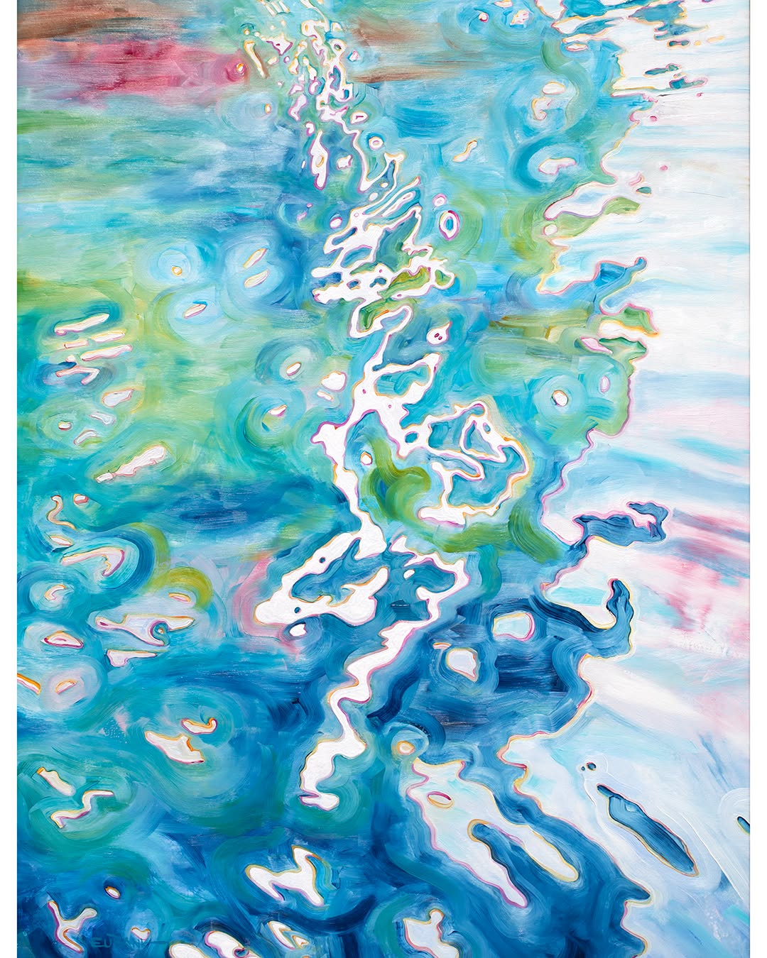 “Santa Cruz Island I” is a study of the Pacific Ocean from off the coast of California. It is exciting to think about unexpected marine life and discoveries the Pacific has in its depths.
This painting is the first in a series about this island and its surrounding waters. Once destroyed by invasive boar and tens of thousands of sheep, restoration of the flora and fauna are ongoing under the stewardship of the National Park Service, The Nature Conservancy, and the University of California, Santa Barbara. “Santa Cruz Island I” is about the emotion of restoring this island, while also starting something new.
It was started while staying at the Santa Cruz Island Research Station. UCSB scientists there are studying biology, conservation, archeology and geology. Their excitement is palpable and reflected in “Santa Cruz Island I.”
Danielle Eubank
Santa Cruz Island I
Oil and ink on linen
36x26 in
#santacruz #island #art #NPS #UCSB #restoration #channelislands #ventura #water #losangelesartist #waterreflection #painting