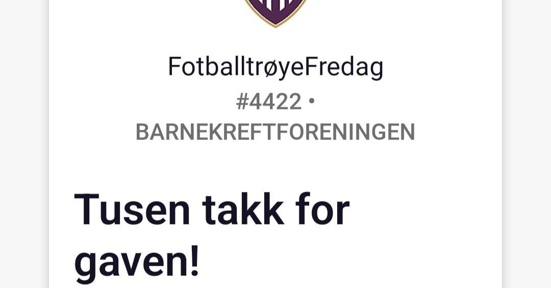 #fotballtrøyefredag / Football Shirt Friday ⚽️👕
Husk å gjøre ditt bidrag til støtte for en utrolig viktig jobb av Barnekreftforeningen 🎗️