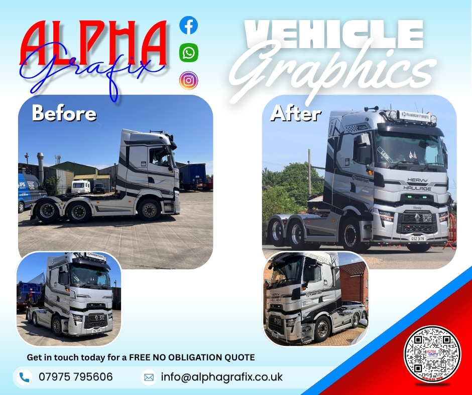 One of our most recent projects for 1st Available Freight Limited, a subtle change but makes all the difference.
It's had, graphics removal, polished up and then new matt black design applied. We've even done the support vehicle too.
Let us know your thoughts.
#Alphagrafix #signage #supportlocal #advertising #customprinting #1stavailablefreightlimited
