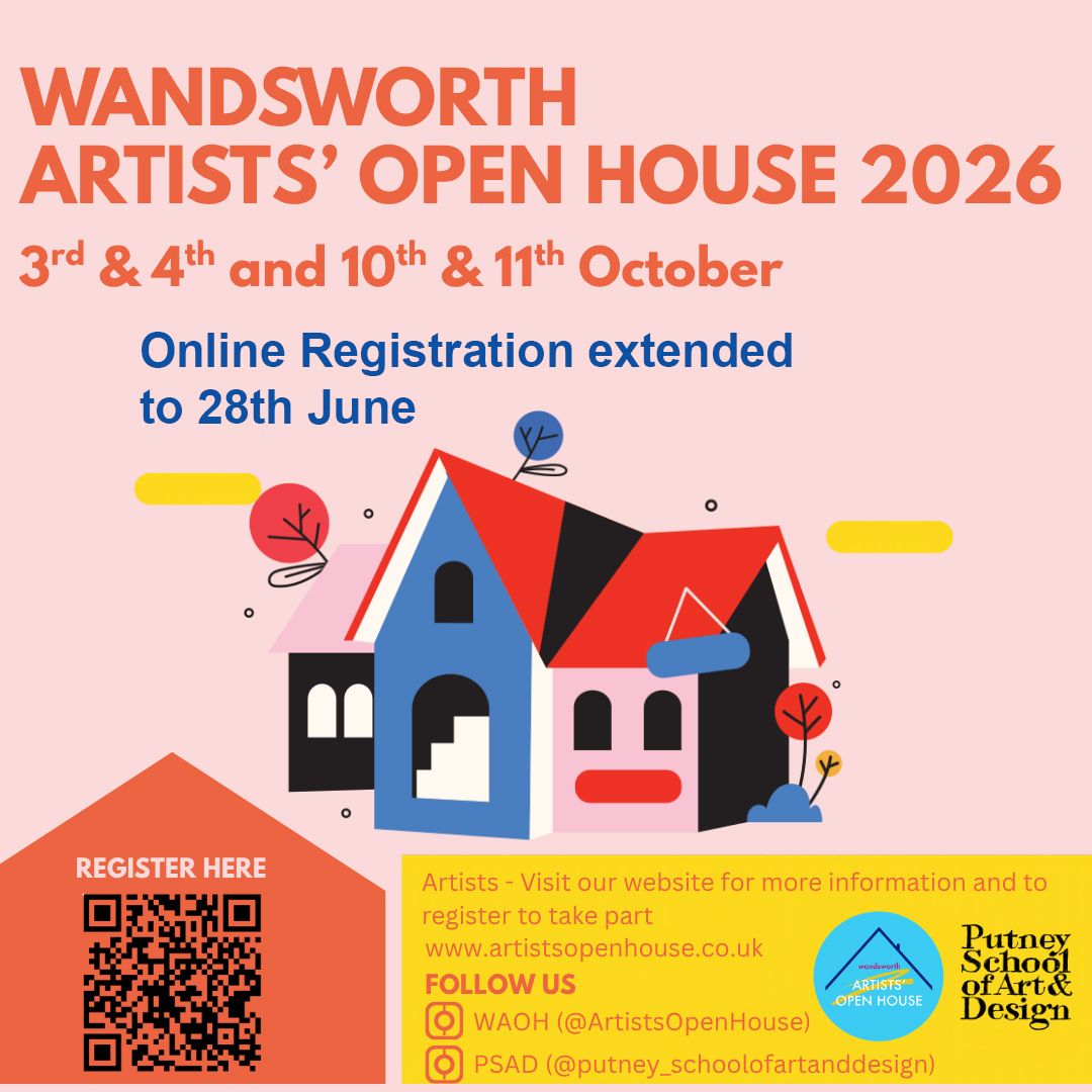 Registration for artists has been extended to 28th June! Sign up to take part - link in bio / below:
https://form.jotform.com/261412331699054
#WAOH2026 #WandsworthArtistsOpenHouse #PutneySchoollofArtandDesign #PSAD