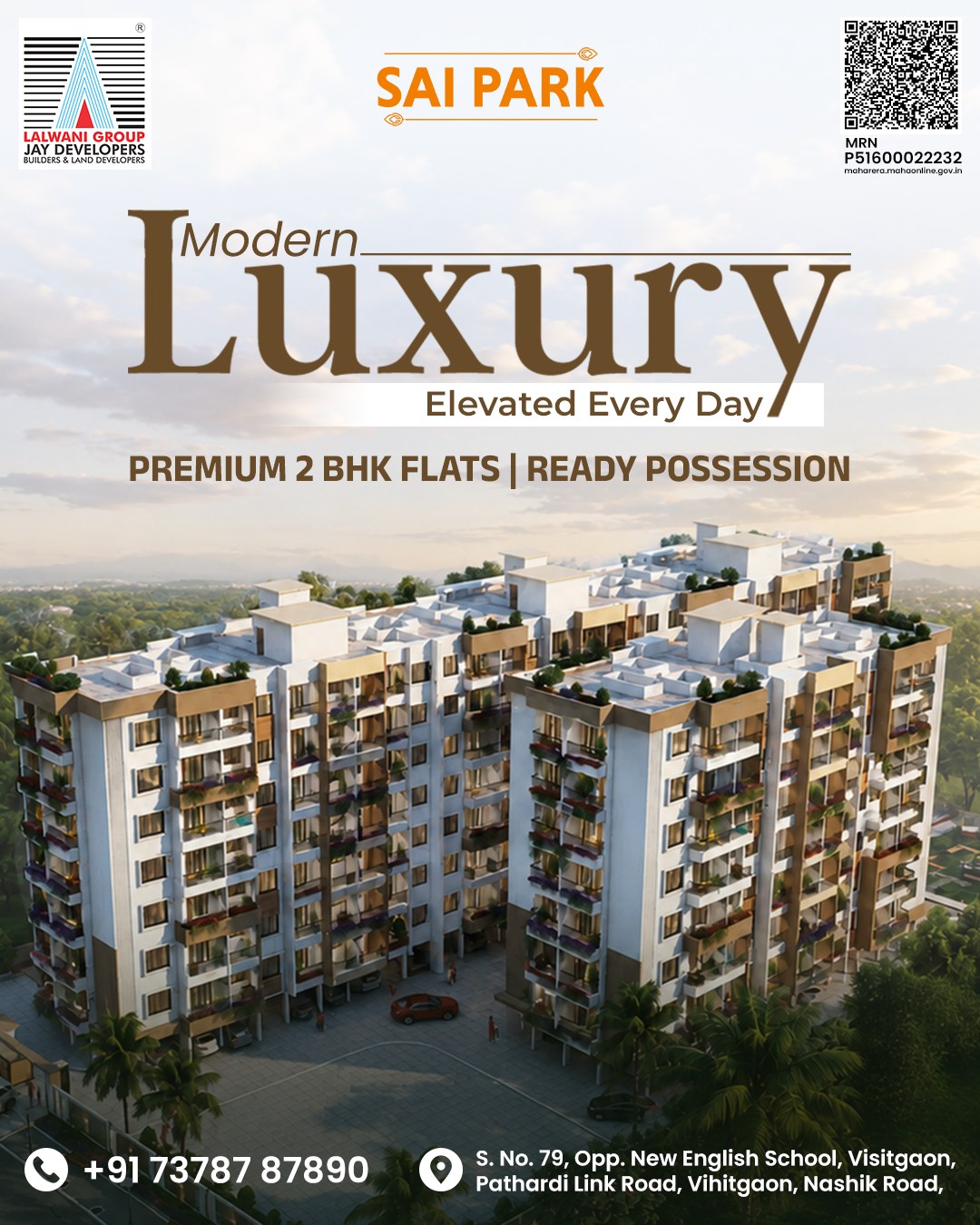 🏡 Modern Luxury. Elevated Every Day.
Sai Park, every detail is crafted to give you the perfect balance of elegance, privacy, and everyday comfort.
✨ Premium 2 BHK Flats
🌿 Green & Peaceful Environment
🔑 Ready Possession Homes
📍 Prime Location at Vihitgaon, Nashik
📞 Ready to move into your dream home?
Book your site visit today and explore Sai Park's Ready Possession 2 BHK Flats.
☎️ Call Now: +91 73787 87890
#SaiPark #ModernLuxury #ReadyPossession #2BHKFlats #PremiumHomes #LuxuryLiving #DreamHome #NashikRealEstate #Vihitgaon #HomeSweetHome #PropertyInvestment #ModernLiving #JayDevelopers #NashikHomes #MoveInReady 🏡✨