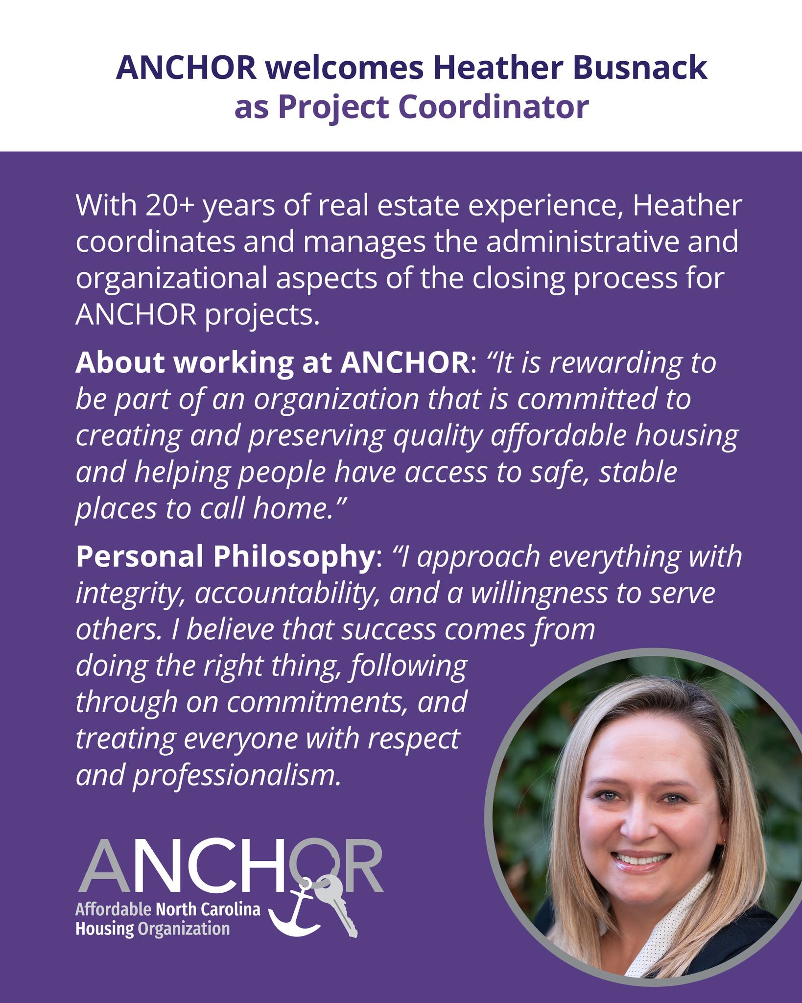 It's a good thing we got new office space, y'all! Our ambitious affordable housing mission requires ambitious people... like Heather Busnack. Heather coordinates day-to-day closing activities — including the many checklists involved with lenders, agencies, and investors — and ensures required documentation is complete and submitted on time. The paperwork associated with affordable housing is no joke! (Thank you, Heather!)
#TeamTuesday #tt #affordablehousing