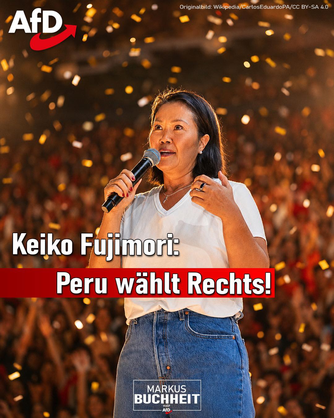 🇵🇪 Das peruanische Volk wendet sich nach rechts!
Eine weitere lateinamerikanische Nation beendet die sozialistische Experimente. Herzlichen Glückwunsch, @keikofujimorih, zur Wahl als Präsidentin von Peru!
Auf der anderen Seite des Atlantiks setzt sich Lateinamerika für Freiheit, gesunden Menschenverstand und eine neue politische Richtung ein. Es ist Zeit, dass Deutschland und ganz Europa diesem Weg folgen 💙