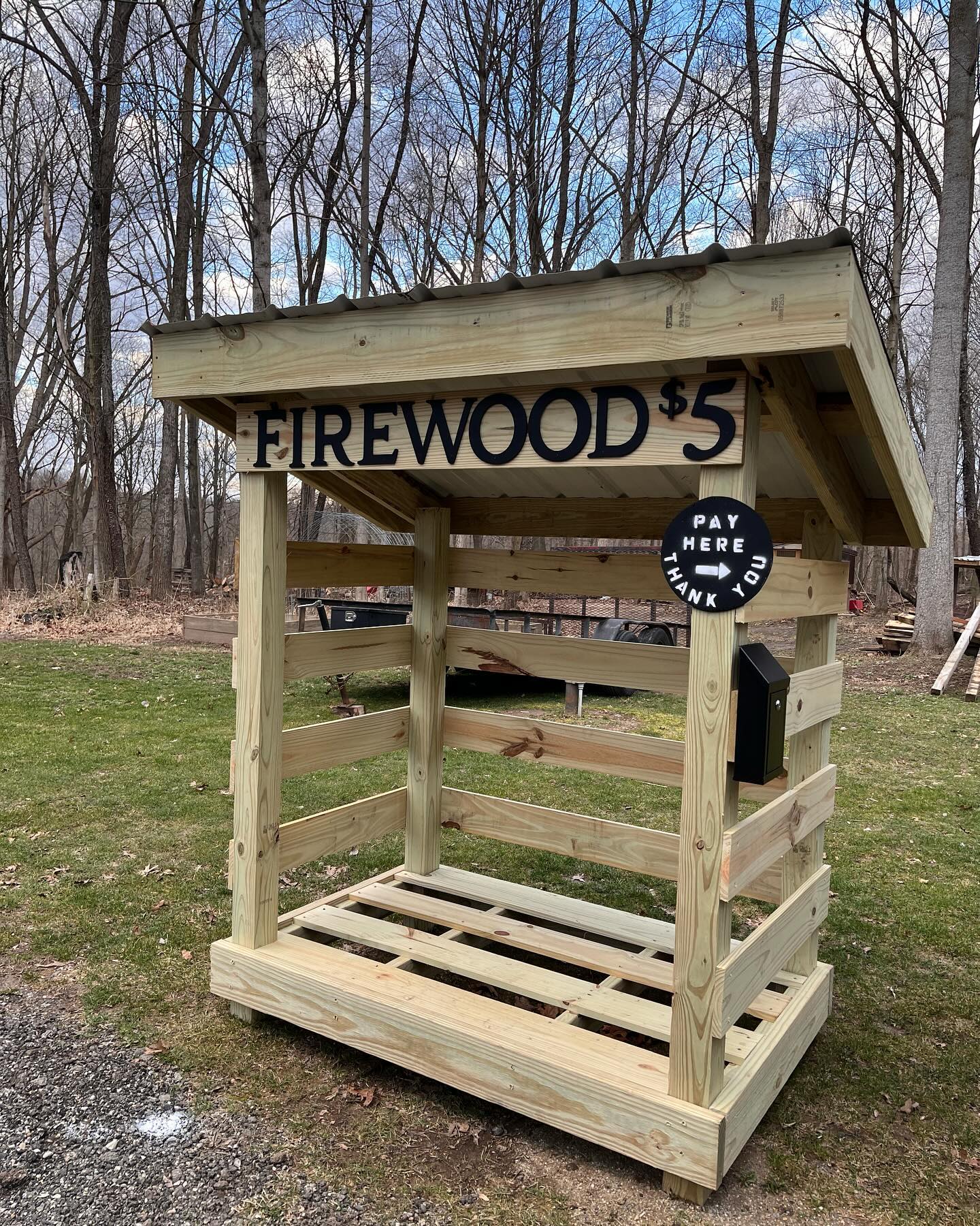 We are getting closer to finishing some new stands! Opening day is coming soon in April! #riveraridge #firewood #michigansmallbusiness #michigan