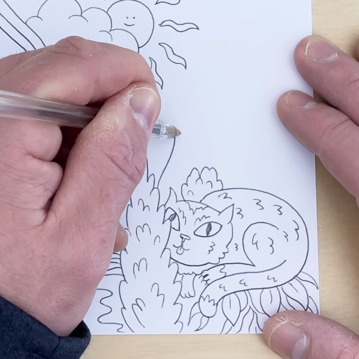 I got the Biro out and I’ve been doodling today producing art for @nationaldoodleday #epilepsyaction #doodle #drawing #mattjohnstone @fjartists