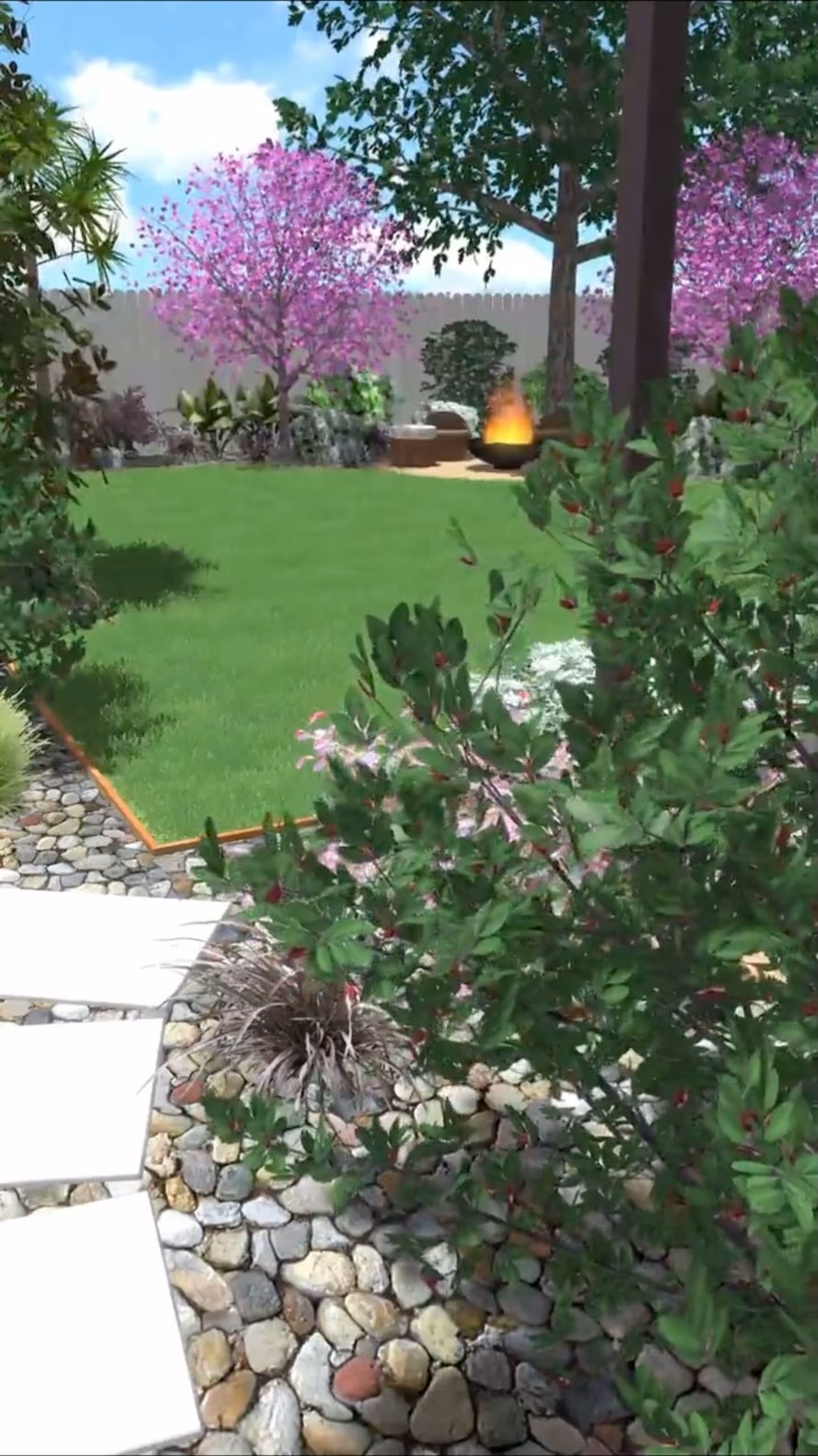 Cute little design I did for a new build in Austin, TX. 🤠
I kept it simple with a dg outdoor eating space against the home, a dg fire pit area in the back of the lot, and a wood trellis block on the side of the porch to provide a sense of space and privacy. Stepping stones in DG off the back porch connect the dining area, as well as the lawn, and provide a place for a grill. Most importantly they will provide a landing point for the dogs to jump off of the porch when they have zoomies. By offering a solid landing point, areas of wear that would develop if that portion was lawn will be avoided. A combination of larger shrubs and trees layered with smaller plants line the entire fence line, providing privacy, seasonal interest, and shade. The selection of oaks, palms, and desert plants is unique to the climactic zone and honor a classic Texas identity. Angled bedlines edged in corten steel provide a contemporary touch and the gravel selection provides contrast to the decomposed granite and lawn areas.
#landscapedesign #landscape #landscaping #landscapearchitecture #gardendesign #garden #texaslandscapedesign #design #landscapephotography #outdoorliving #gardening #nature #remotelandscapedesign #plants #remotelandscapedesigner #landscapedesigner #construction #backyard #exteriordesign #patio #landscapelovers #firepit #hardscape #joshuatree #landscapearchitect #gardens #landscapeconstruction #gardeninspiration #contemporararylandscapedesign #outdoordesign