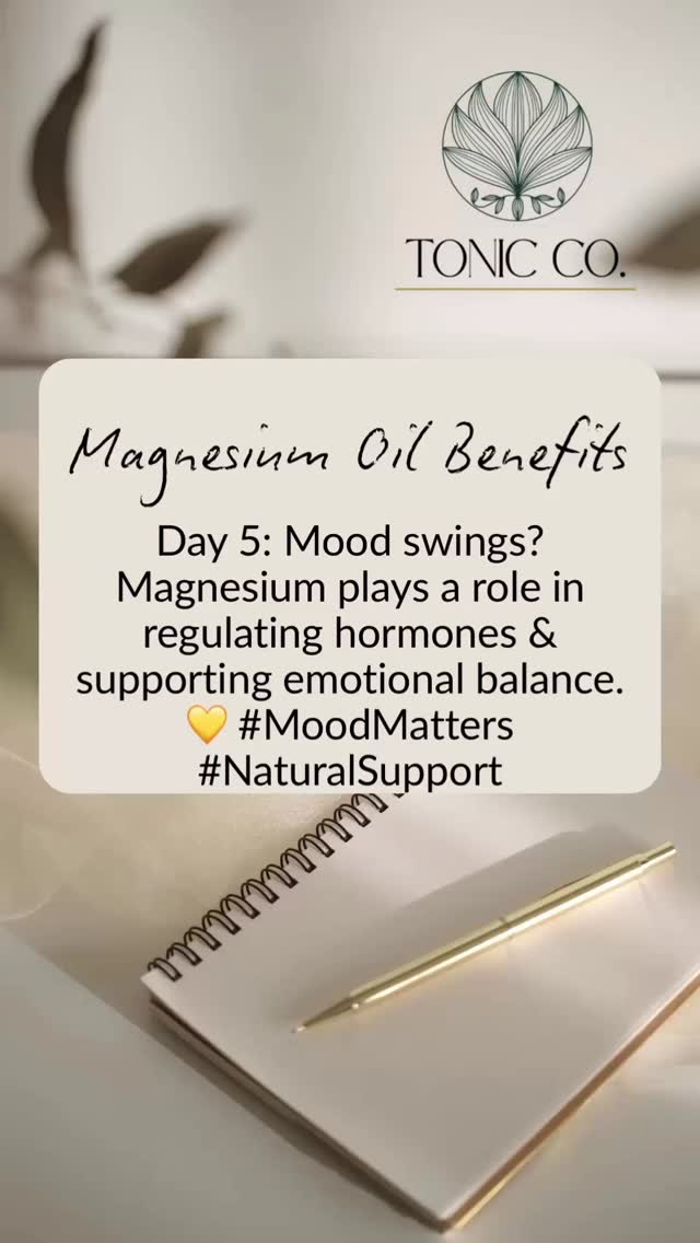 PMS? Perimenopause? Menopause?π
If your moodβs swinging more than usual, magnesium might be your new best friend. π
It supports hormonal balance, calms the nervous system, and helps smooth out the emotional highs and lows β naturally.
#TonicCo #PMSRelief #MenopauseSupport #MagnesiumMagic #MoodSupport #RestoreYourBody #TonicTip