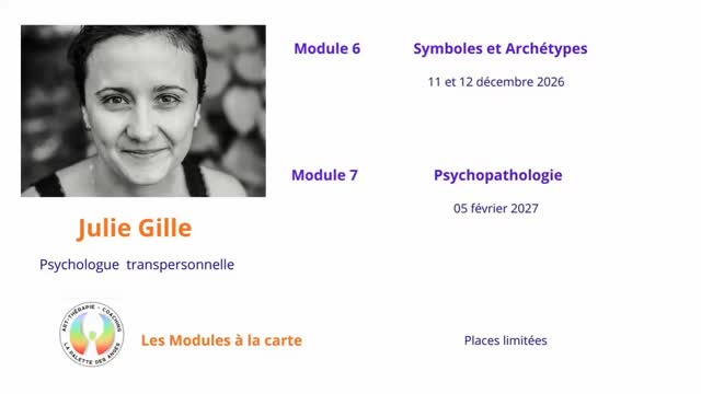 Une nouvelle énergie rejoint La Palette des Anges ! ✨🎨
Je suis très heureuse de vous présenter Julie Gille psychologue transpersonnelle, qui rejoint notre équipe de formatrices au sein de La Palette des Anges
Julie interviendra sur :
🔮 Module 6 – Symboles & Archétypes (11 & 12 décembre 2026)
🧠 Module 7 – Psychopathologie (05 février 2027)
Son approche sensible, profonde et ancrée vient enrichir notre parcours de formation en art-thérapie, dans une belle continuité de transmission et d’exigence pédagogique.
🎓 Modules à la carte – 6 jours chacun
Si vous souhaitez approfondir une thématique spécifique en art et art-thérapie, les modules à la carte vous permettent de construire un parcours sur mesure, avec un véritable temps d’intégration sur 6 jours par module.
👉 Toutes les informations ici :
https://www.lapalettedesanges.fr/post/module-%C3%A0-la-carte
Les places sont limitées! n’hésitez pas à me contacter pour toute question !
@julie_gille_psy
@lapalettedesanges
@aurelie.mouchon
#psychologie #Arttherapie #archétypes #carlgustavjung #FormationProfessionnelle formation artistique