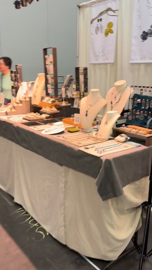Thank you Portland for a great weekend at Gathering of the Guilds. It was so fun to see so many familiar faces and meet new people. I also love getting to connect with other jewelers who did the show. The weekend filled me up with renewed energy for my work. Meeting you in person and seeing what you respond to was the highlight for me.
I loved having a young boy maybe 9 years old come to my booth and know every stone He even taught me new things about some of the stones. His passion for gemstones was infectious. He even chided his dad, “Dad, come on you know that one!”😆. I see jewelry making in his future.
A few of the pieces found their owners this weekend, but some are still available. DM me if you see something you want to know more about.