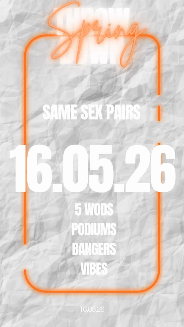 🌼🏋️♂️ Spring Throwdown 16.05.26🏋️♂️🌼
Tickets for our Spring Throwdown are LIVE via the link in our bio 🔗
👯 Same Sex Pairs 👯♀️
🗓️ 16.05.2026
💷 £50 per team
🪩 What to expect 🪩
WODs that will make you press the gas pedal, talk team tactics, oh and throw a barbell around 🤩
Any questions slide into our DM 📧 Tag your buddy in the comments 👇
•
•
•
Athletes built at @crossfitdeviant
#hardwork #intensity #machines #family #teamD