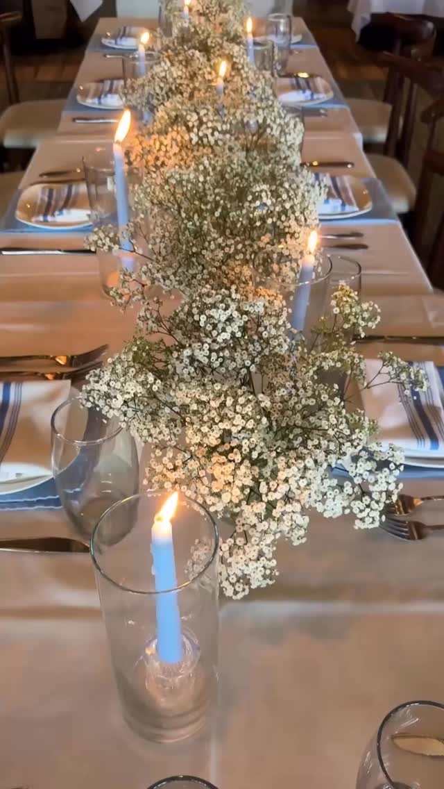Soft, timeless, and full of love 🤍✨For this beautiful Christening, we styled long tables with delicate baby’s breath and blue tapered candles for an elegant touch. Paired with our single arch white backdrop, finished with a dreamy floral swag and pedestal blooms—everything came together so effortlessly for a meaningful day.
#ChristeningDecor
#EventStyling
#ElegantDetails
#BaptismCelebration
#PartyDecor