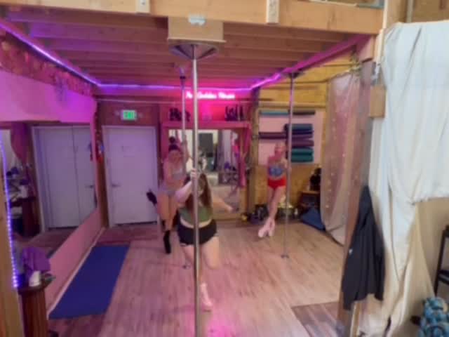 Loosen up your buttons and try a fun Pole fitness class at PoleGoddessFitness.com