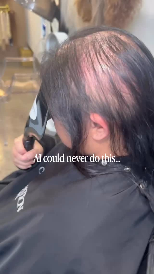 Definitely not worried about AI taking our jobs 🤪
#hairlossspecialist #hairloss #hairlosshelp #hairlosssolution