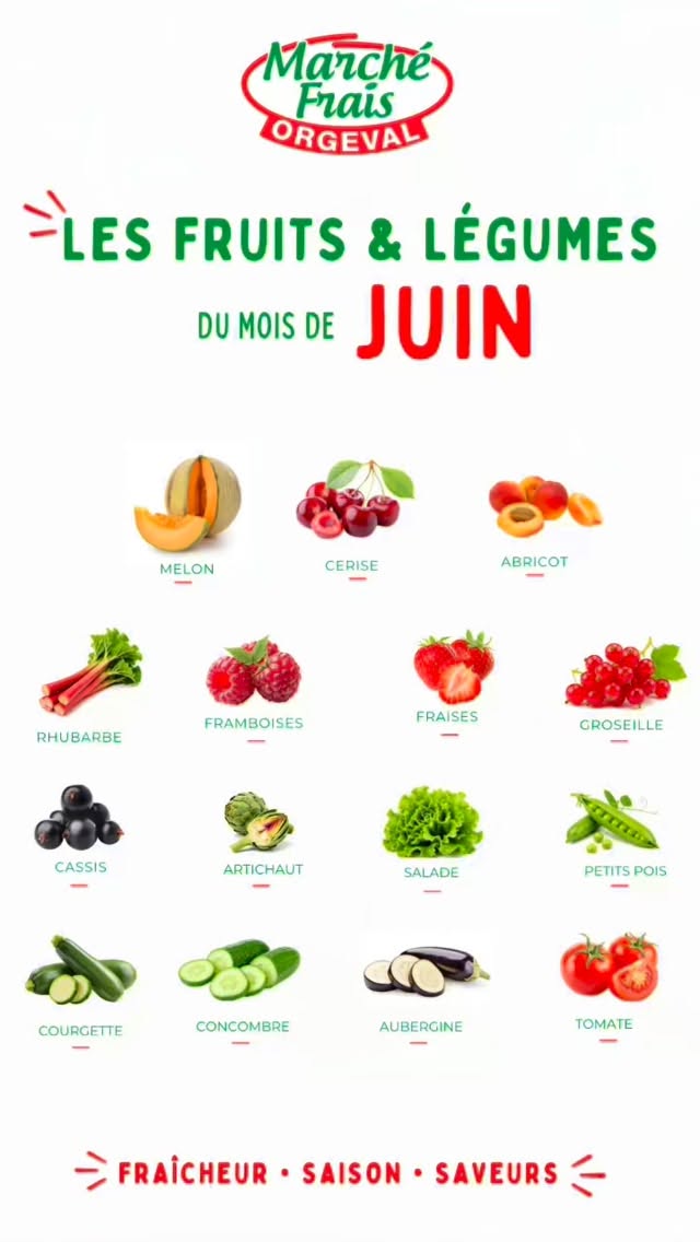 Quel fruits et lĂ©gumes du mois de Juin attendez-vous avec impatience? đ
Juin est là , découvrez une belle sélection de fruits et légumes de saison!
Mangez de saison, câest profiter pleinement de produits au meilleur de leur goĂ»t ! đ
#marchefraisorgeval #orgeval #tresbonauquotidien #mangersain #fruitsetlegumes