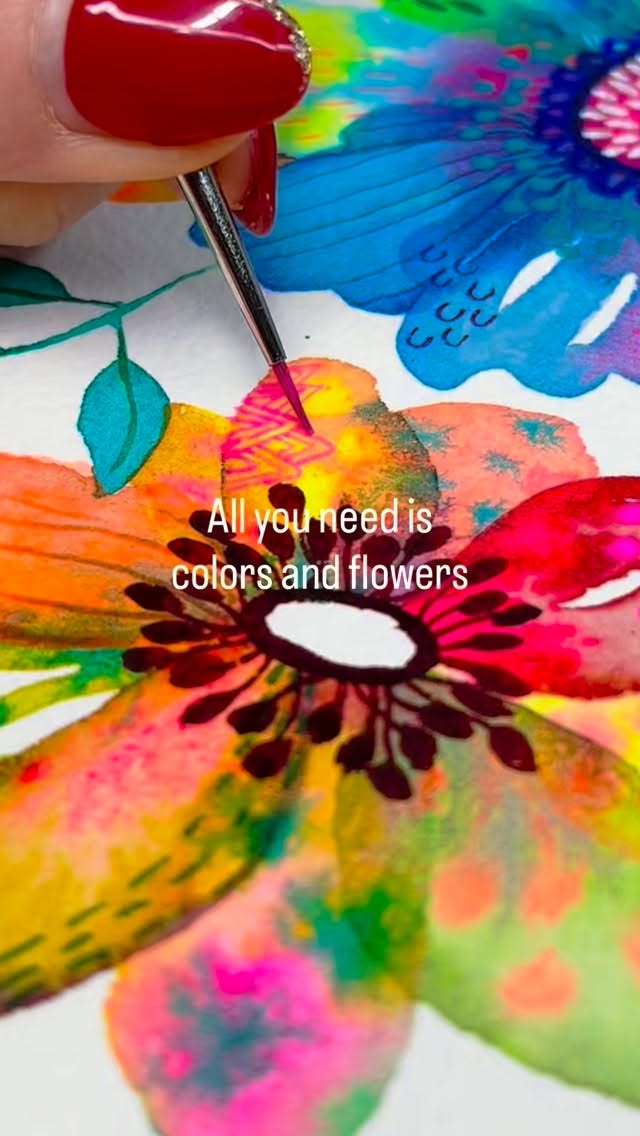 🇬🇧This might improve your mood. 🌸
Sometimes your mind just needs a few minutes away from the noise. A splash of color, water flowing across the paper and flowers slowly coming to life can be surprisingly calming.
If you’ve ever looked at a painting and thought, “I wish I could do that,” maybe this is your sign to give yourself permission to try.
Who else finds flowers impossible to resist?