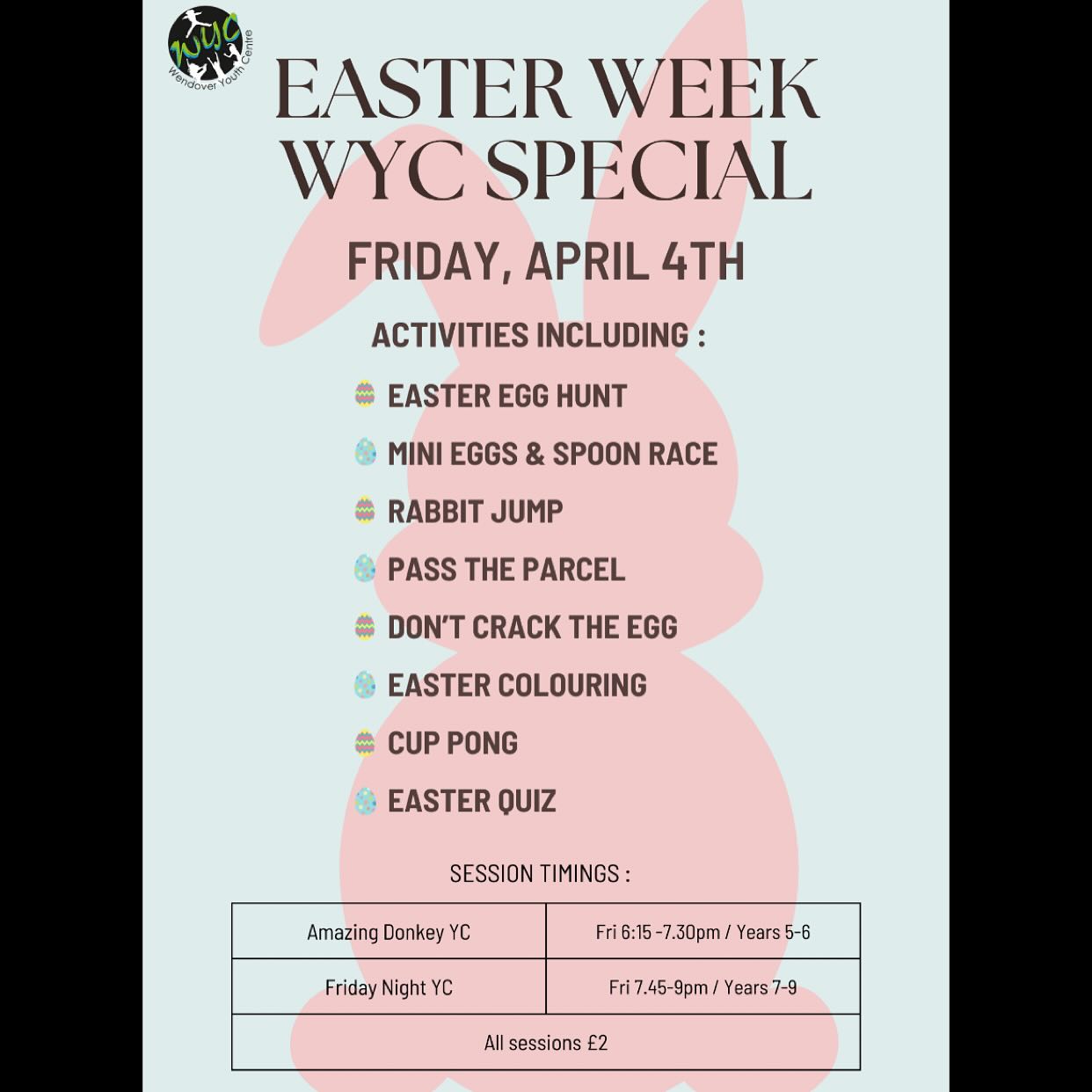 Happy Easter Holidays! Hope to see lots of you there for our last session! ๐ฃ