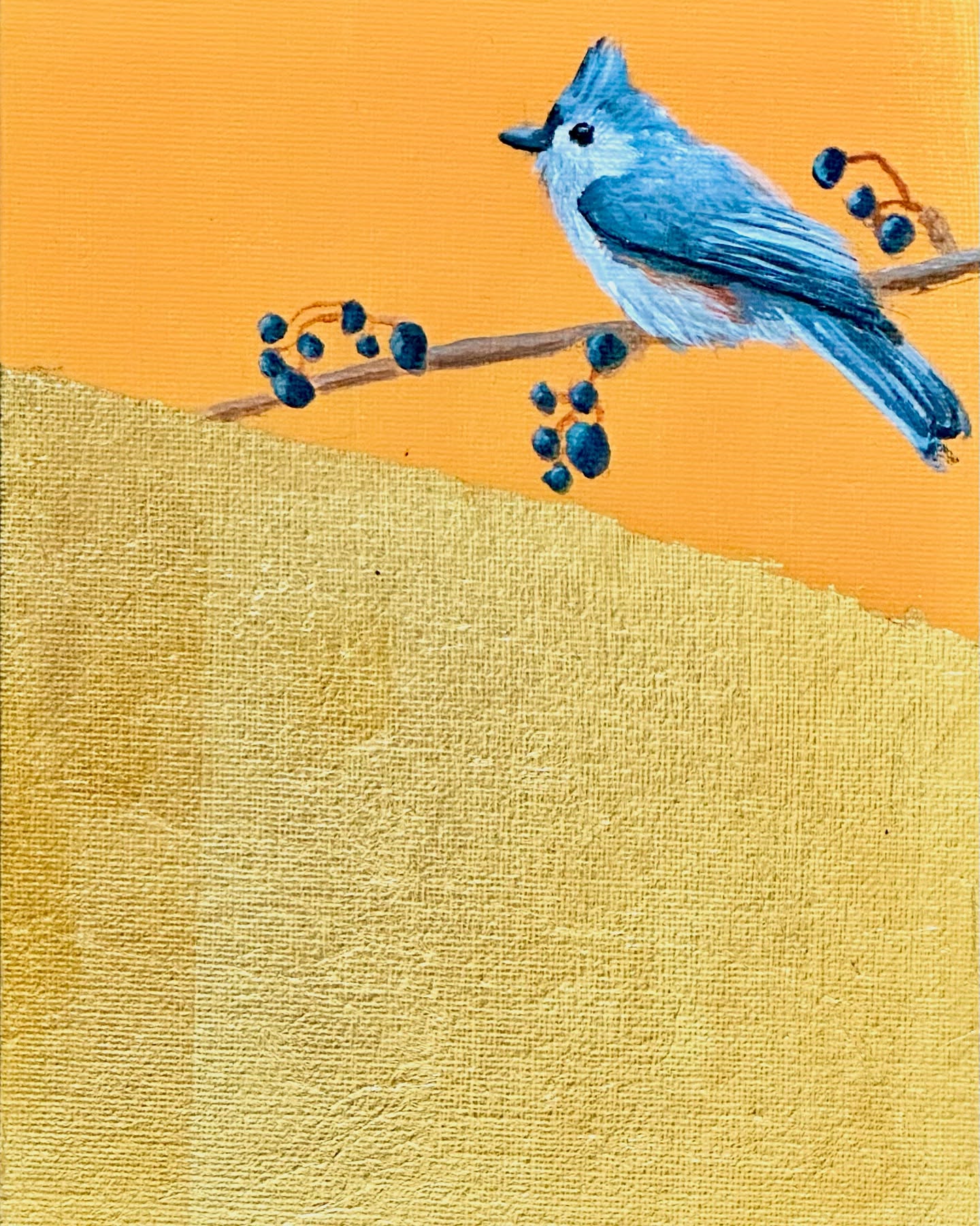 And another for @artistsathome
15 x 20 cm canvas panel
#artistsathome #openstudios #birdpaintings #goldleaf #contemporaryart @w4artanddesign @artistsathome