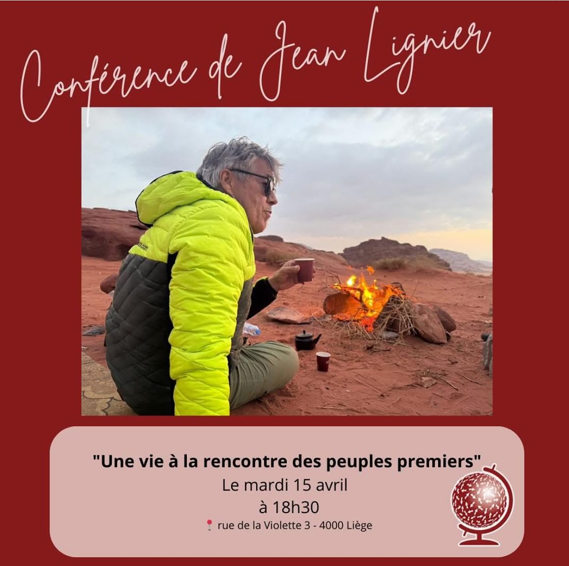 📌 Conférence exceptionnelle – Jean Lignier : “Une vie à la rencontre des peuples premiers”
De passage en Belgique pour quelques jours, nous avons la chance d’accueillir Jean Lignier, voyageur infatigable et grand connaisseur des peuples premiers.
À travers ses récits empreints d’humanité et de sagesse, Jean nous embarque dans un voyage sensible et inspirant, à la rencontre de ceux qui vivent en lien profond avec la nature et les traditions ancestrales.
Un moment rare, à ne pas manquer !
Gratuit – sur inscription
Réservez votre place : manu.pecqueux@gmail.com
Et pour découvrir nos prochains stages Yoga & Randonnée, c’est par ici :
https://yogaetrandonnee.com/so/e1PNikCfm?languageTag=en