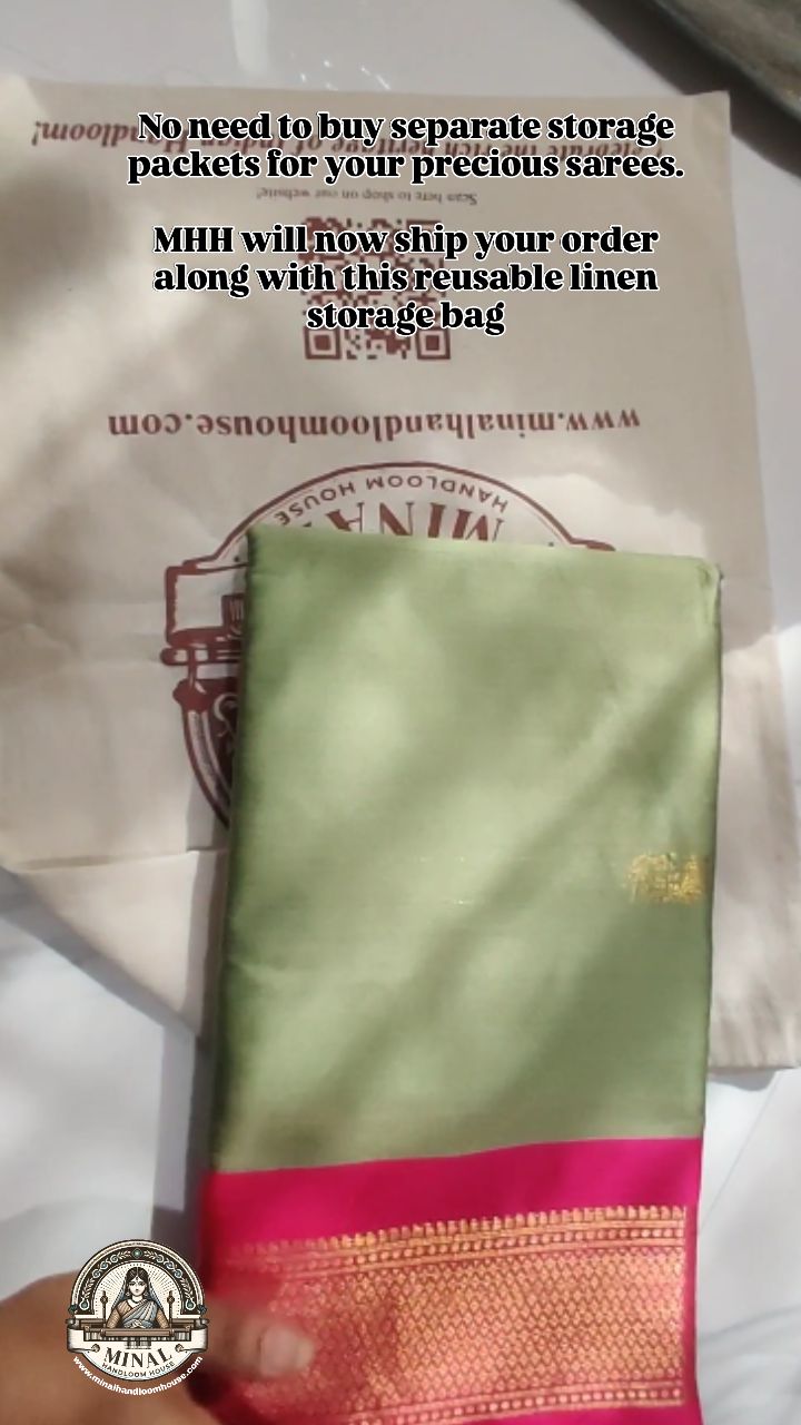 Something new!!! A small step towards making it big!!
We have our new packing bags.
These are made from linen cotton making them perfect for your precious saree's storage.
Saree covers, handloom saree, indian handloom, linen saree cover, silk sarees