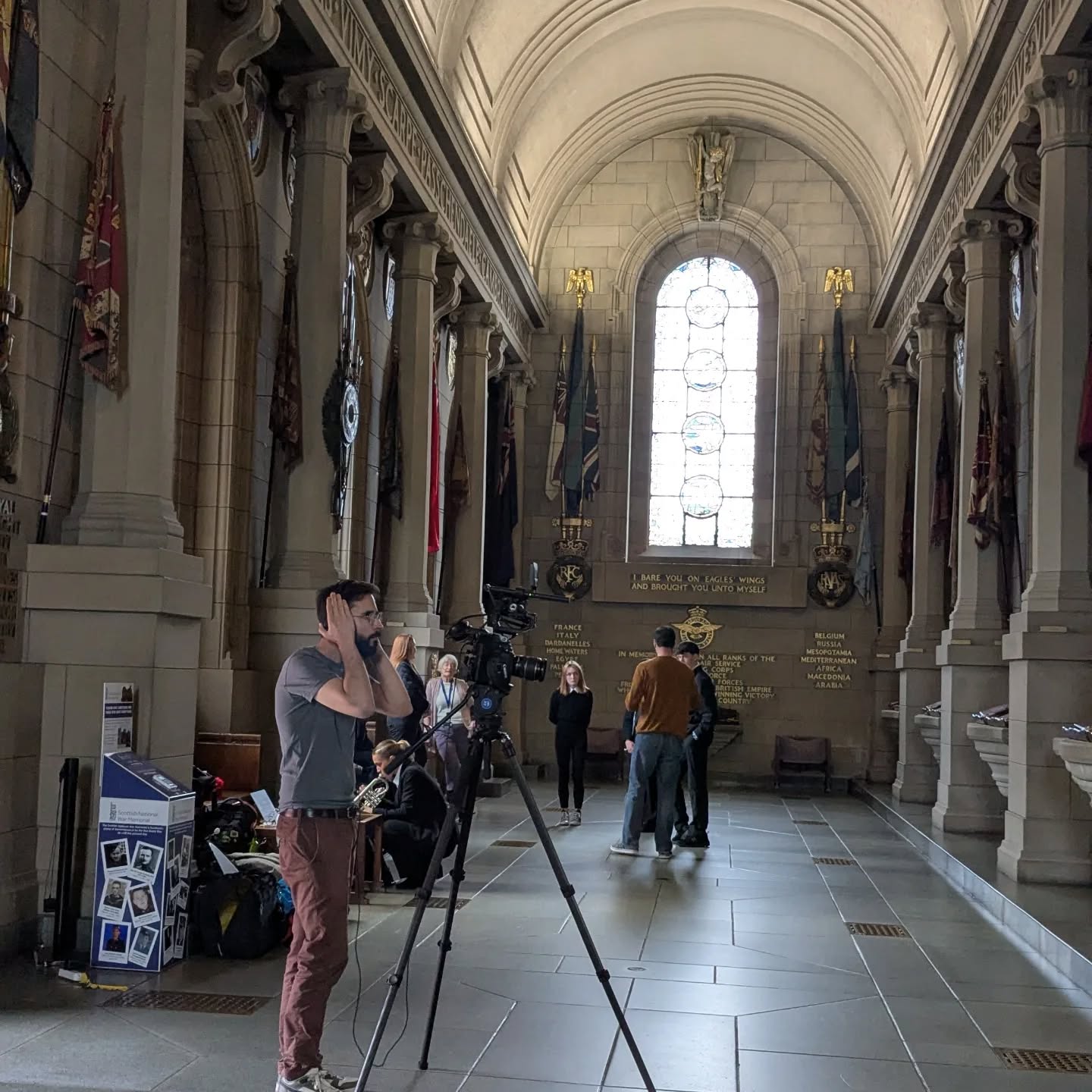 Exciting day yesterday at the Memorial as we kicked off our film project in conjunction with @morayhouseuoe and Dr Paul Hamilton @_paulhamilton. Huge thanks to Lochgelly High School and @edinburghtrinityseacadets @seacadetsleith for coming along to support us!
The project is supported financially by The MacRobert Trust and The Royal Edinburgh Military Tattoo @edinburghtattoo and we are extremely grateful to them for their assistance.