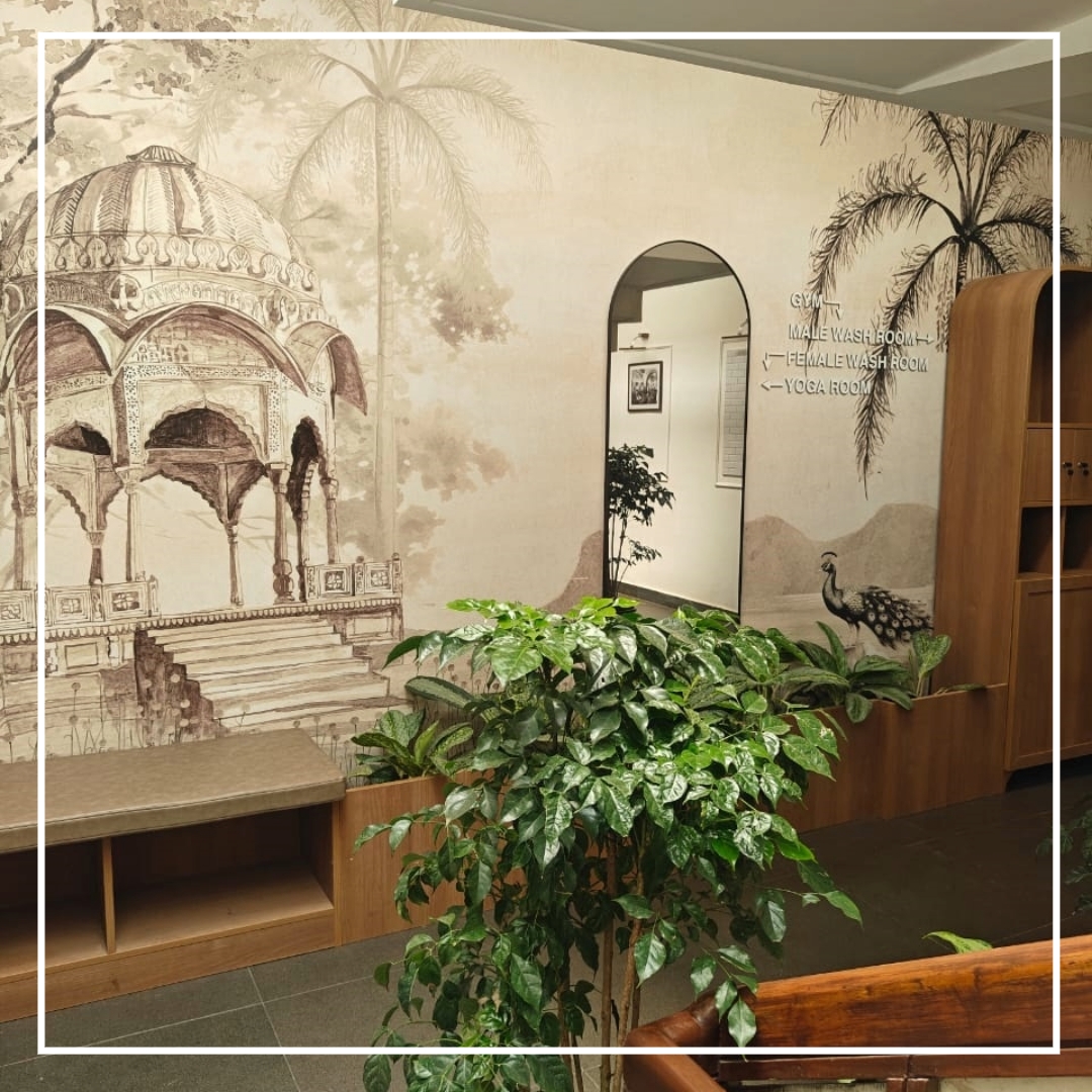 At the Bangalore Club, the transition space within the health club was reimagined to enhance flow, bring in clarity, and emphasize the heritage character. Arched mirrors, soft wallpaper, and refined lighting bring cohesion, while subtle signage and durable vinyl flooring ensure the space is both elegant and functional.
#interiorarchitecture #functionaldesign #colonialdesign #bangalorearchitecture #architecture