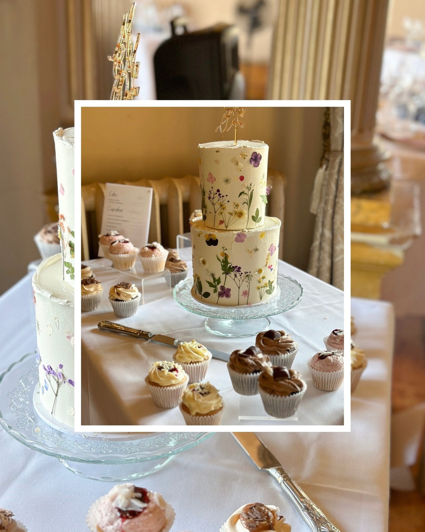 A wedding cake that’s basically a spring meadow in dessert form 🌸🌿
Claire & Andy’s dreamy day at Orchardleigh House featured this buttercream-style beauty finished in white chocolate ganache—perfect for holding up in the summer heat without compromising on that silky-smooth look.
Decorated with real pressed florals and surrounded by cupcakes in every flavour imaginable, this setup was as tasty as it was timeless.
✨ Heat-resistant ganache finish for summer weddings
✨ Handmade pressed flower design
✨ A delicious centrepiece your guests won’t forget
📸 Explore more real wedding designs:
👉 www.kimberlyjaynecakedesign.co.uk/portfolio
👉 Planning your 2026 wedding? Let's chat!
👉 DM to check availability or enquire via the website
#LuxuryWeddingCakes #OrchardleighHouseWedding #CotswoldsWeddingSupplier #FineArtWeddingCake #PressedFlowerCake #ElegantWeddingStyle #LuxuryWeddingInspo #GanacheWeddingCake #ModernWeddingCakeDesign #KimberlyJayneCakeDesign #WeddingCakeDesignerUK #EnglishGardenWedding #CotswoldsBride #WeddingCakesUK #LuxuryWeddingDetails