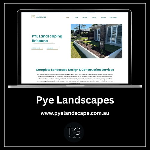 PYE Landscapes. New website now live. #websitedesigner #website #TGDesigns