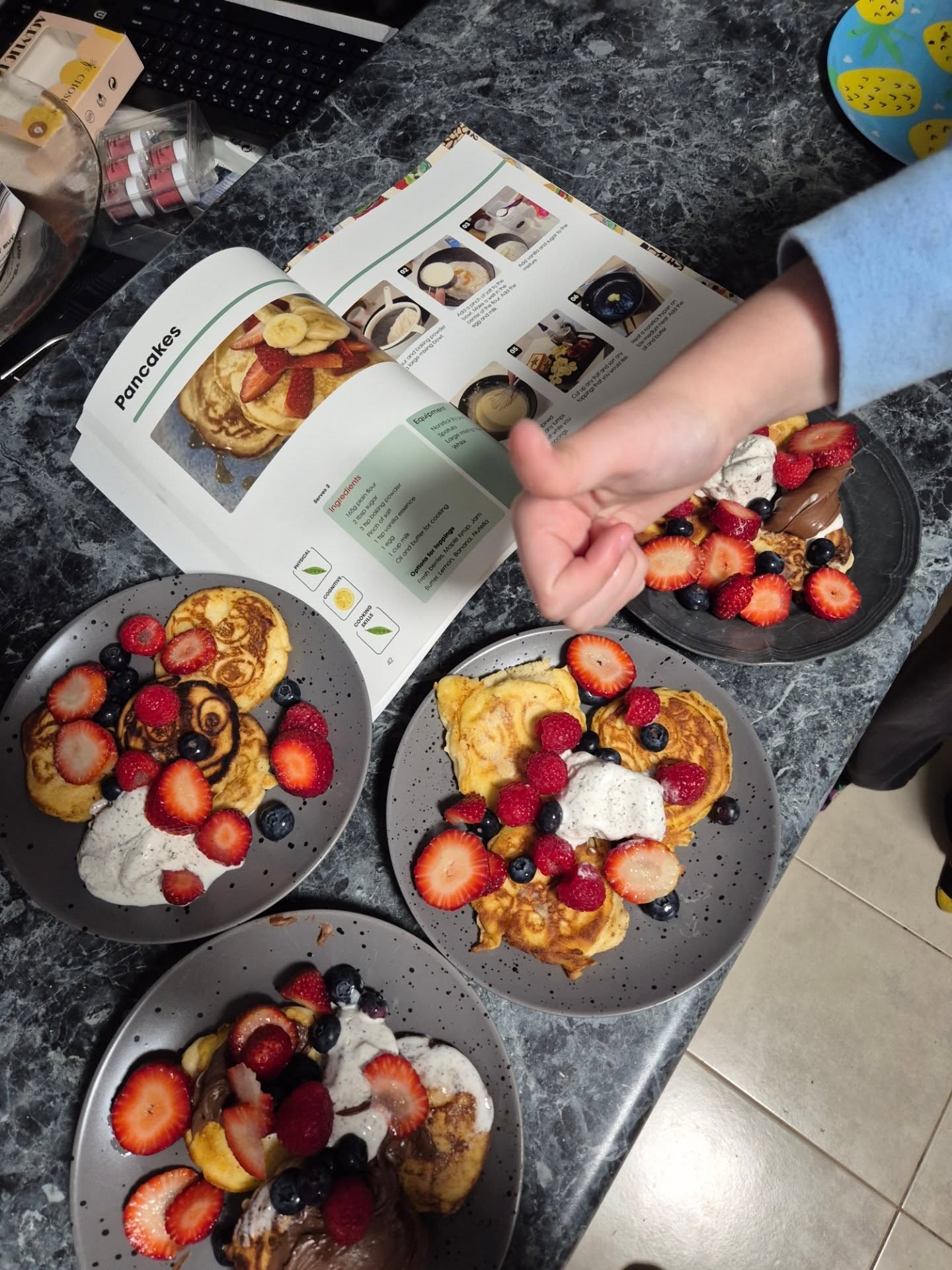 Flipping pancakes 🥞 isn’t just tasty—it’s empowering!
We’re using Cooking Up Independence by Stacey Manfield, an adaptive cookbook designed for people with cognitive and executive functioning challenges. It breaks recipes into clear, easy-to-follow steps with visual supports and coaching tips that help remove barriers and build kitchen confidence.
Over time, this activity was adapted and progressed—eventually adding steps like food colouring and chocolate chips 🍫🎨 to further challenge executive functioning through planning, sequencing, decision making, and problem solving.
Through cooking, participants practice skills such as:
• Initiating and sequencing recipe steps
• Following and remembering instructions
• Problem-solving when things don’t go as planned
• Building resilience and asking for help
These skills don’t just stay in the kitchen—they transfer to everyday life. They support independence at school (like following classroom routines), at home (helping with chores and mealtimes), and in the community (navigating activities step by step).
With the right supports, cooking becomes more than making food—it’s building confidence, life skills, and independence. 💪✨
#OccupationalTherapy #ExecutiveFunction #AdaptiveCooking #CookingUpIndependence #LifeSkills #TherapyThroughCooking #BuildingIndependence #NDIS #ChildDevelopment #kitchentherapy #MelbourneOT #AssistiveTechnology