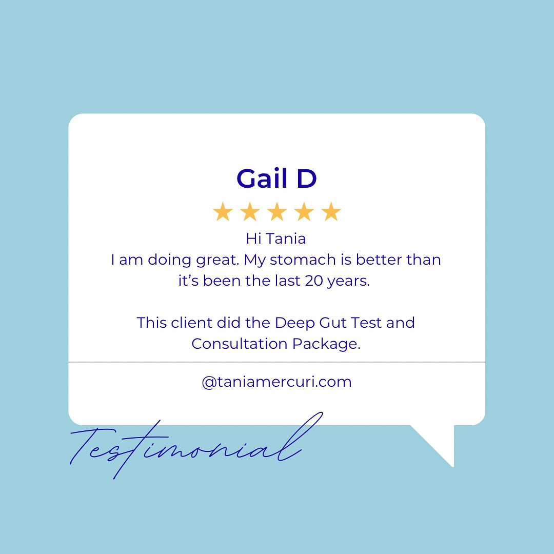 ✨ Client Win Spotlight ✨
“Hi Tania, I am doing great. My stomach is better than it’s been the last 20 years.” 🙌
This client invested in the Deep Gut Test + Consultation package—and the results speak for themselves. By uncovering what was really going on inside, we were able to make targeted nutrition and lifestyle changes that finally brought relief after decades of discomfort.
👉 Are you ready for a change?
👉 Want to feel better in your body?
👉 Remember: test, don’t guess.
Your gut holds the key to your digestion, energy, mood, and so much more. Let’s get to the root cause so you can start thriving again.
📲 DM me “TEST” to learn more or book your free discovery call today.
#GutHealth #DigestiveHealth #BeatTheBloat #MidlifeHealth #PerimenopauseSupport #MenopauseRelief #TestDontGuess #GutHealingJourney #HolisticNutrition #WomensWellness #BloatFree #EnergyForLife #HormoneHealth #NutritionForWomen #HealthyGutHappyLife #DeepGutTest #GutReset #WellnessOver40 #ConfidentInYourBody