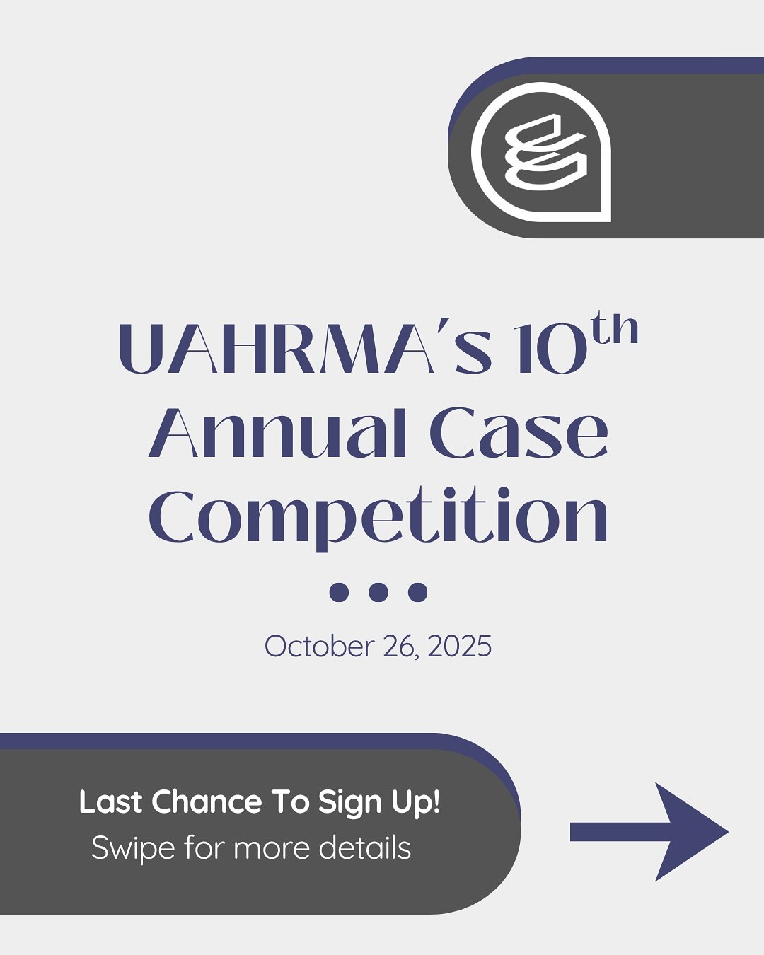 Final call! 📣
Individual sign-ups for the UAHRMA 10th Annual Case Competition close TONIGHT @ 11:59 PM!
Team sign-ups close tomorrow — don’t miss your chance to compete!
Link to sign up can be found in our bio!
#UAHRMA #CaseCompetition #UAlbertaBusiness
