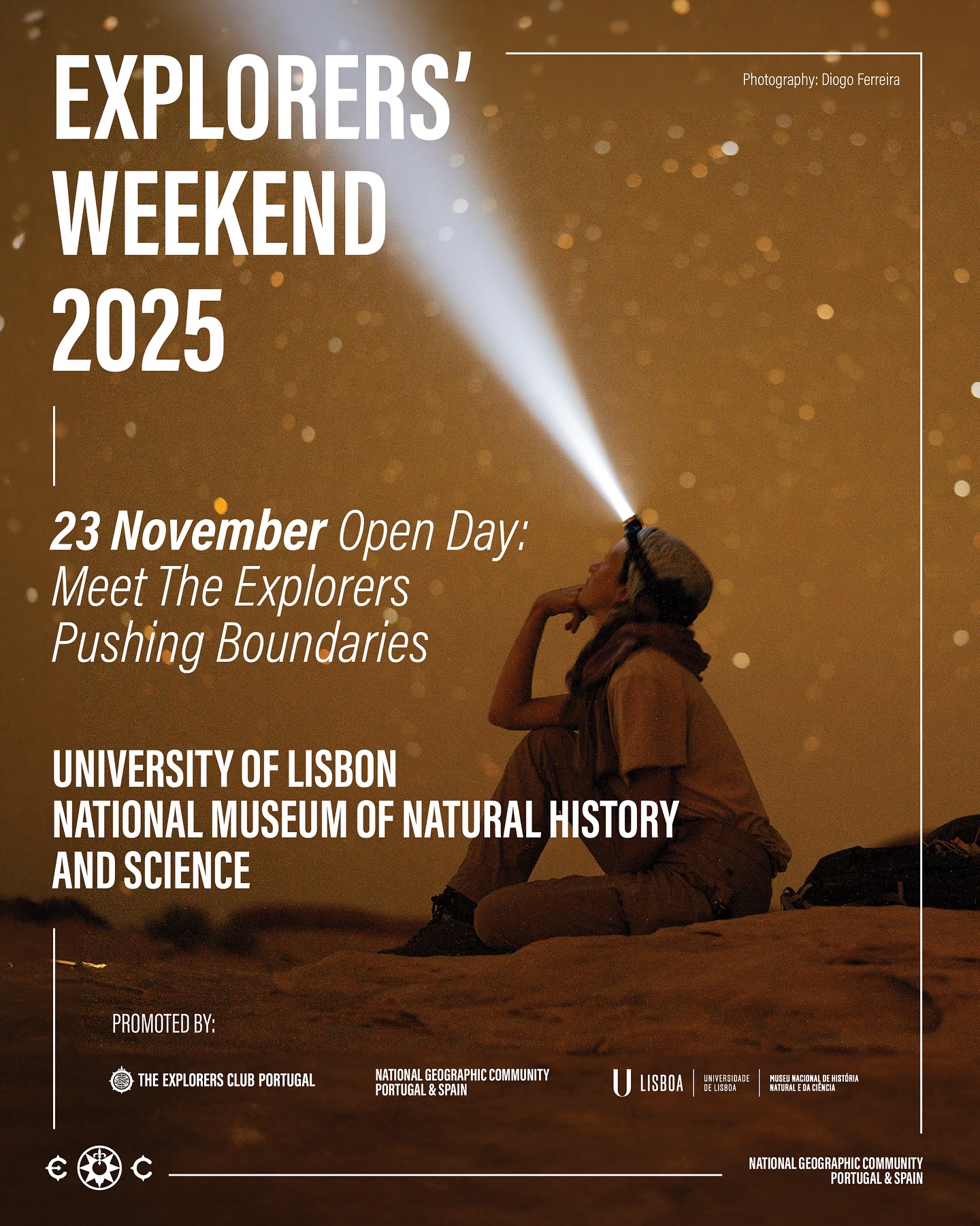 Join the Explorers’ Weekend 2025 and meet the adventurers who push the boundaries of discovery across the globe.
On the 23rd of November, from 10:00h to 17:00h, the National Museum of Natural History and Science opens its doors to an event organized by the National Geographic Explorers of Portugal and Spain and by The Explorers Club Portugal Chapter. Explorers from the Iberian Peninsula and from all around the world will share discoveries, stories and expeditions that contribute to the evolution of our understanding of biodiversity, the ocean and space.
Register for free in the link in bio.
#nationalgeographicexplorers #theexplorersclub #explorerspt #explorersweekend2025