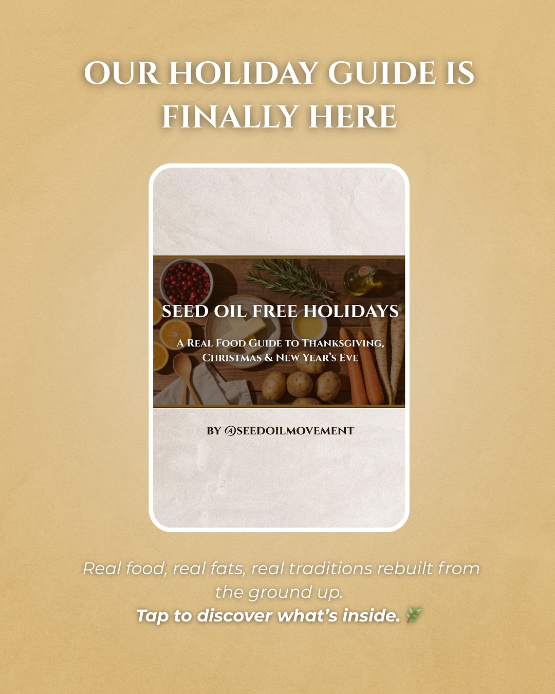 Your Seed Oil Free holiday era officially starts now, babes ✨🌿
We just dropped a huge one:
our Seed Oil Free Holidays Guide — a full real-food playbook for Thanksgiving, Christmas & New Year’s Eve.
This week’s newsletter breaks down everything:
• what’s inside the guide
• the rituals + swaps we actually use
• a special feature from Michelle (@glutenfreewithshelly) and her iconic gluten & seed-oil-free pie crust 🥧 (trust me… game changer)
We’re rolling out the holiday content little by little on socials, but if you want the full roadmap — menus, hosting plans, shopping lists, clean swaps, timelines — it’s all free on our website.
