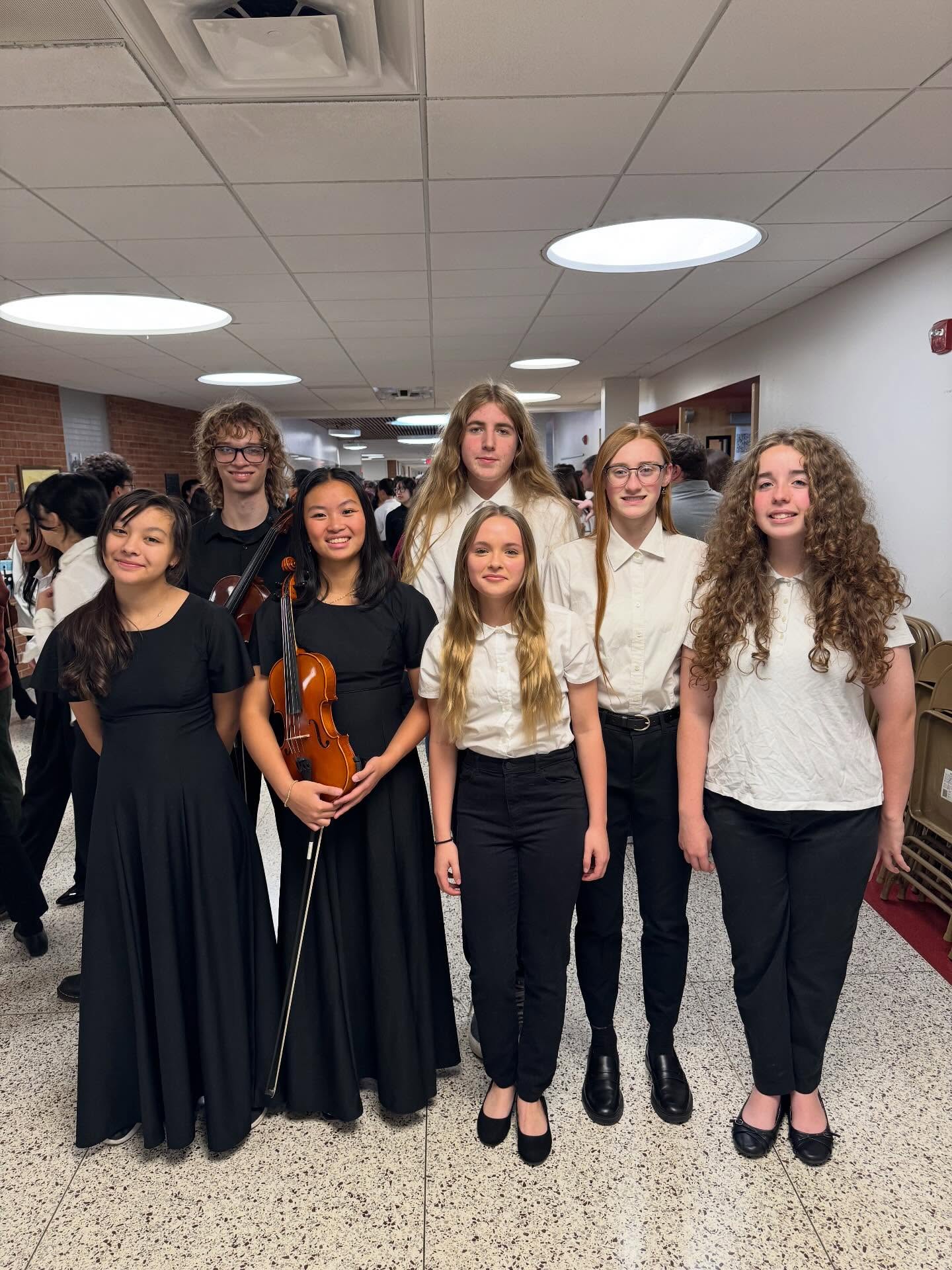 Proud of our students for a fantastic weekend at Regional Orchestra! Huge congrats to Elena, Amanda, Nestor, Kayla, Aiden, Grace, Riley, and future Falcon Ella! 🎶🎻