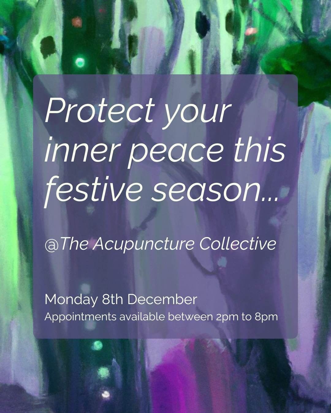 As the days grow shorter and the air more chilly, Sophie and Dr Sunila from Moon’s Acupuncture Collective (our low-cost multi-bed acupuncture clinic) have been reflecting on the importance of warmth - not just for our bodies, but for our hearts too.
Winter is ideally a time for slowing down, nourishing ourselves, and cherishing the small joys of the season. However, the holiday season can be a stressful time, especially when balancing family, work, and social obligations.
In Traditional Chinese Medicine (TCM), winter is associated with the Water Element, which is linked to our kidneys. Energetically, they store our essence as human beings and govern longevity. During winter, the kidneys become more vulnerable, especially due to the cold weather.
So keeping physically warm during the colder months is really important- especially our lower back where our kidneys are, as well as our feet and neck, which are other areas of the body particularly vulnerable to the cold.
But how can we protect our kidneys and hearts from the frenetic energy of the festive season? Whether it’s grabbing a journal for a ‘brain dump’, embracing our inner child with creativity or retreating to the haven of the Acupuncture Collective, our hearts can find refuge from that external chaos.
This season calls for rest, reflection, and nourishment to preserve our energy for the year ahead. Dr Sunila and Sophie are here to help you see out your year peacefully at the Collective, as we close the chapter of 2025 and open the chapter of 2026.
Our next Acupuncture Collective is taking place between 2pm to 8pm on Monday 8th December at Moon Women’s Health, 63 Chetwynd Road, NW5 1BX.
Find more details and book via our bio.