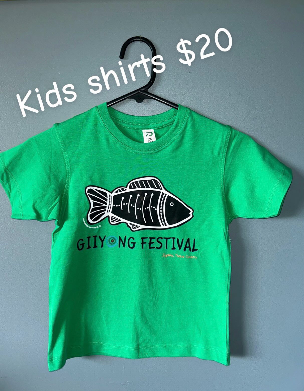 We have limited Giiyong Festival merch left! If you would like to get your hands on some pop into the office and check if we have your size. But hurry, before it all goes!!