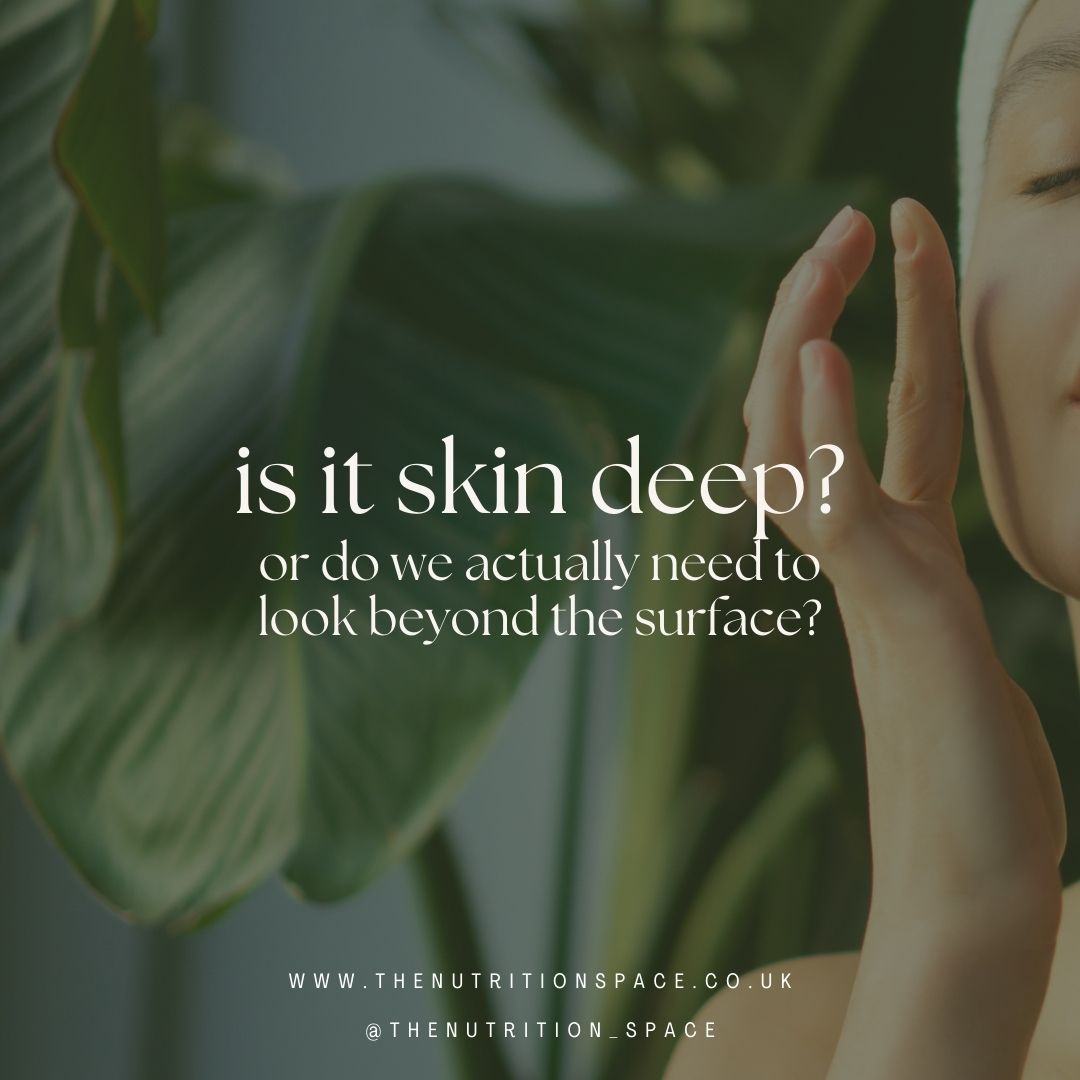 Is it really skin deep? Actually, we may need to look beyond the surface.
Skin conditions are often a reflection of what’s happening inside the body. Breakouts, rashes, dryness, or inflammation can all be signs that something deeper is out of balance.
To truly support skin health, we need to consider:
▪The immune system – skin flare-ups like eczema or psoriasis can be linked to immune dysregulation or chronic inflammation.
▪Hormonal balance – shifts in oestrogen, progesterone, or testosterone (for example, during PMS, menopause, or high-stress periods) can influence oil production and trigger acne.
▪Allergies or intolerances – foods like dairy, gluten, or certain additives may cause delayed reactions that appear as skin irritation or redness.
▪Gut health and digestion – a sluggish or imbalanced gut microbiome can impact nutrient absorption and increase inflammation, showing up as dull or reactive skin.
▪Nutrient deficiencies – low zinc, vitamin A, omega-3s, or antioxidants can affect the skin’s repair and barrier function.
▪Stress and lifestyle factors – elevated cortisol levels and poor sleep can slow healing, increase inflammation, and dull the complexion.
In Nutritional Therapy, we take a whole-body approach — looking at how all systems interact rather than treating the skin in isolation. The goal is to identify the root cause of imbalance and work with dietary changes, lifestyle support, and, where necessary, targeted supplements to bring the body back into harmony.
#nutritionaltherapy
#functionalnutrition
#rootcausehealing
#holistichealth
#nutritionforskin
#healingfromwithin
#integrativenutrition
#healthyskinfromwithin
#skinhealingjourney
#glowfromwithin
#skinhealthmatters