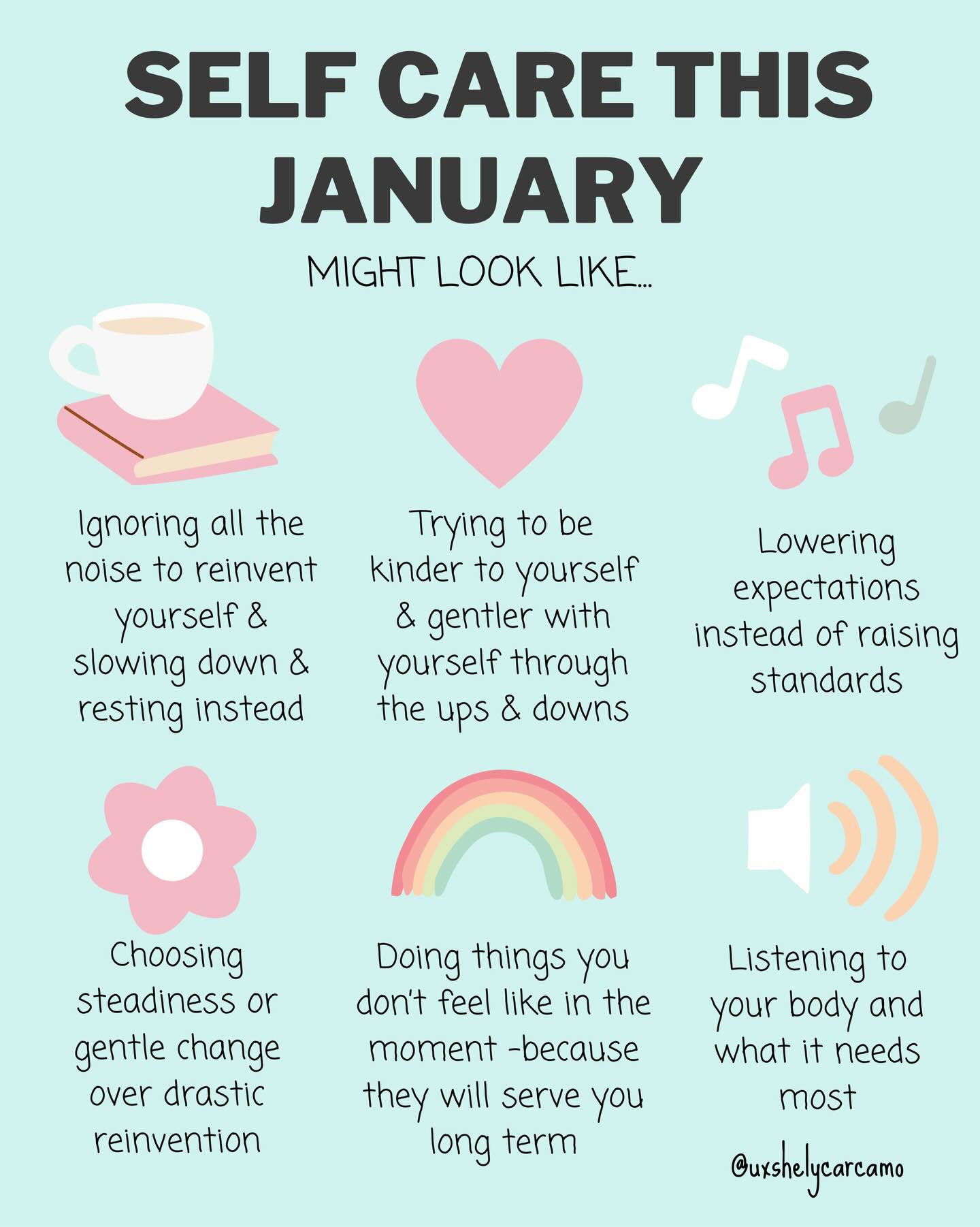 What will self care look like for you this month?🩵