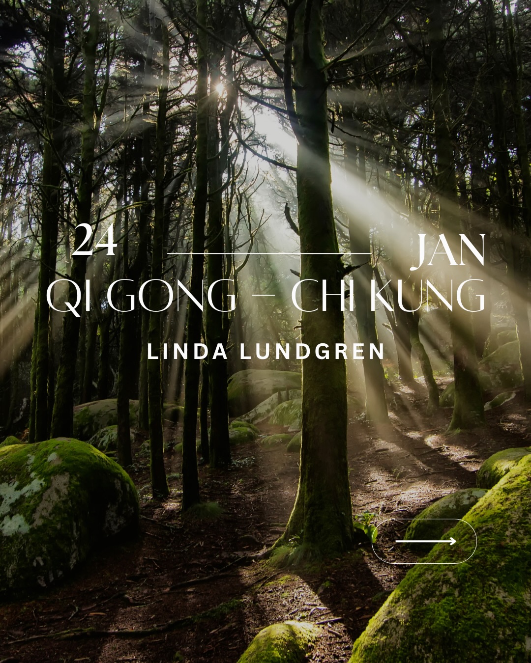 Qi Gong – A Essência do Movimento com Linda Lundgren
Sabias que o Qi Gong é a base interna e a fundação de muitas artes marciais, como o Tai Chi? No Laya Studio, convidamos-te a descobrir esta “arte de cultivar a tua energia” focada em potenciar a tua vitalidade e o teu equilíbrio interno.
Neste curso, a instrutora Linda Lundgren utiliza a abordagem dinâmica Luohan Chi-Kung para fortalecer a harmonia entre corpo e mente, sem o foco no combate.
* O que vais praticar: Movimentos fluidos e coordenados com a respiração para libertar tensão e otimizar a circulação.
* Flexibilidade: Curso de 10 sessões, com a opção de frequentar aulas avulsas.
* Apoio extra: Grupo de WhatsApp com vídeos e material escrito para que possas manter a tua prática pessoal em casa.
Início: 24 de Janeiro às 11h00
Duração: 1h30 por aula aos fins de semana
Valor: 17€ por aula
📍 Local: Rua Capitão Leitão, 88 – Parede, Cascais
Qi Gong – The Essence of Movement with Linda Lundgren
Did you know that Qi Gong is the internal foundation of many martial arts, such as Tai Chi?. At Laya Yoga Studio, we invite you to discover this “art of cultivating your energy” focused on enhancing your vitality and inner balance.
In this course, instructor Linda Lundgren shares the dynamic Luohan Chi-Kung approach to strengthen the harmony between body and mind, without a focus on combat.
* What you will practice: Flowing movements coordinated with breath to release tension and optimize circulation.
* Flexibility: A 10-session course, with the option to attend individual classes.
* Extra Support: WhatsApp group with video and written materials to help you maintain your personal practice at home.
Starts: January 24th at 11h00
Duration: 1h30 per class on weekends
Investment: 17€ per class
📍 Location: R. Cap. Leitão, 88 – Parede, Cascais
DM or WhatsApp +351 912070757
Art: @estudioflow.pt
#QiGong #ChiKung #LayaYogaStudio #LindaLundgren #Luohan Cascais Parede ArtesMarciais EnergiaVital BemEstar l Mindfulness QigongPractice